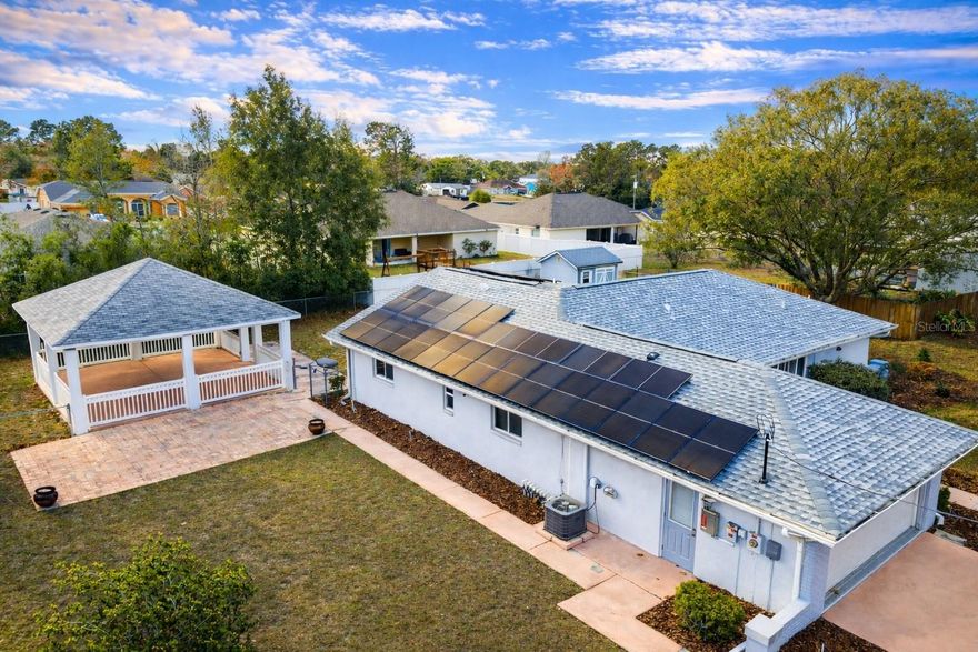 Homes like this don’t come along often. This move-in-ready 3-bedroom, 2-bath home sits on an oversized, fully fenced lot and delivers exactly what buyers are searching for—space, upgrades, security, and incredibly low monthly costs.

Inside, you’ll find a clean, modern feel with a no-carpet interior and a fully repainted interior completed in 2026. Major systems have already been taken care of, including a newer AC (2024) and a roof installed in 2026, allowing the next owner to move in with confidence.

What truly sets this home apart is the 29 fully paid-off solar panels, keeping the average electric bill around just $48 per month—and even producing a $399.99 rebate this year from excess solar production. Adding even more value, the home is equipped with updated, high-end Vivint security cameras that are fully paid off, providing enhanced security and additional exterior lighting at no monthly equipment cost.

Step outside and enjoy an oversized 24×22 pavilion perfect for entertaining, along with a storage shed and a backyard that offers plenty of room to relax, play, or expand. With a 2-car garage, oversized lot, premium upgrades, and smart features already in place, this home checks boxes that most listings simply can’t.

This is more than a home—it’s a smart, low-cost, high-value opportunity buyers won’t want to miss.

Great properties do not last long. Schedule your private tour today!