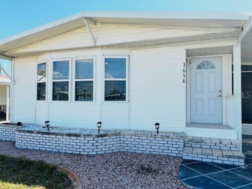 **LAND OWNED** Fully renovated and move-in ready! LAND OWNED!!! This beautifully updated home at 3658 Stockton Road in the Vizcaya Lakes community of Port Charlotte has been thoughtfully refreshed with modern finishes and major upgrades. Recent improvements include new interior paint, new flooring throughout, a new HVAC system, updated fixtures, and brand-new appliances, offering comfort and peace of mind for the next owner.

Inside, the home features a bright and inviting living area filled with natural light, creating a welcoming space for everyday living or entertaining. The kitchen has been refreshed with new appliances and updated fixtures, providing both style and functionality. The clean, modern finishes throughout the home give the interior a fresh feel while maintaining a comfortable Florida lifestyle.

The home’s layout offers spacious bedrooms and easy-flow living areas, making it ideal for relaxing, hosting guests, or enjoying seasonal living.

Located within Vizcaya Lakes, a 55+ community, residents enjoy access to amenities including a heated swimming pool, pickleball courts, shuffleboard, billiards, a clubhouse with social activities, and a scenic lake for fishing and relaxing. The location provides convenient access to shopping, restaurants, golf courses, medical facilities, and the Gulf beaches of Englewood and Boca Grande.

Whether you're looking for a seasonal retreat or a year-round Florida home, this updated property offers a low-maintenance lifestyle in a welcoming Port Charlotte community.