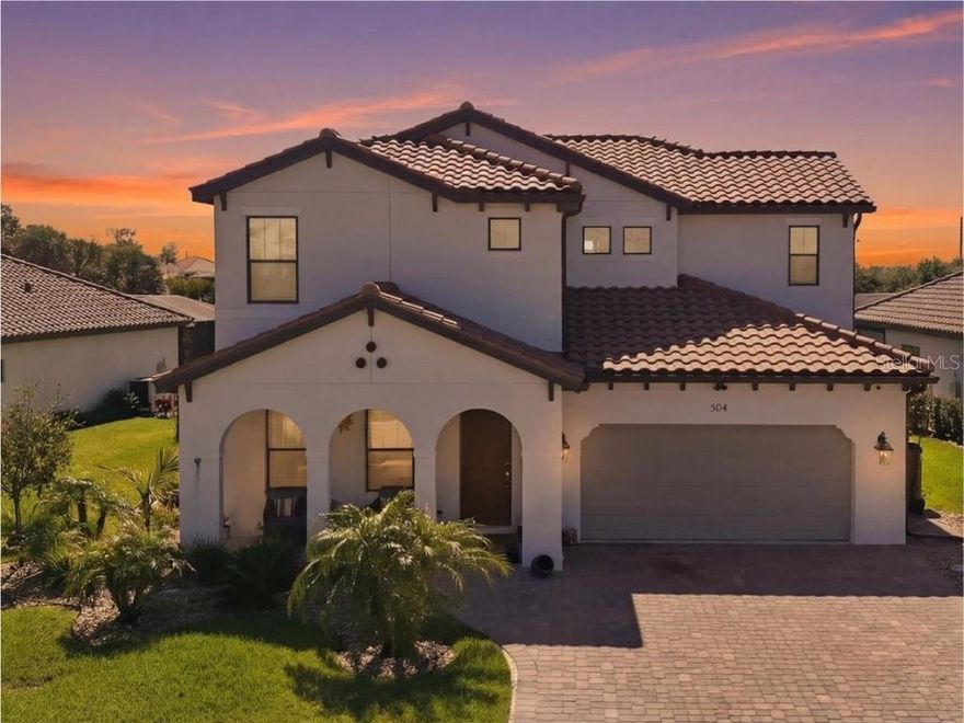 Like new and move-in ready, this meticulously maintained 2023-built, 3,000+ square foot home in Cielo sits on a quiet cul-de-sac with a fenced, west-facing backyard that catches the afternoon light and frames stunning sunset views over a private preserve. There's already room for a pool and this yard was made for it. Inside, the layout was built for real life. The main floor opens into a generous living and dining space anchored by a chef's kitchen with a gas range, quartz countertops, a large island, walk-in pantry with built-ins, and gold-toned fixtures that give the space a polished, cohesive feel. The primary suite is on the main floor, a rare find, with a custom walk-in closet and spa-style bath. Upstairs, a second family room with a separate flex space, an en-suite bedroom, and two additional bedrooms make this layout ideal for multigenerational living, hosting guests, or simply spreading out. Plantation shutters, epoxy garage floors, an expanded paver driveway, and closet systems throughout round out a home that's truly move-in ready. Cielo is a boutique community of just 71 homes with a Northern Italian-inspired character, 8 miles from Gulf beaches, downtown Venice dining and shopping, and Interstate 75. Sarasota Memorial Hospital's new Venice campus is just 2 miles away.
Your Florida life is waiting...and it comes with a sunset.