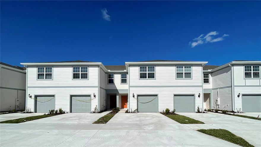 This beautiful 3-bedroom, 2.5-bathroom two-story townhome is located in Grayson Square, a gated community in Winter Park.  High-speed Internet and cable are included. There are no rear neighbors, so you will enjoy relaxing on your back porch. As you enter the home, the entrance leads to the large kitchen and living area. The kitchen features stainless steel appliances, including a refrigerator, dishwasher, range, and microwave, and quartz countertops. The sliding glass doors in the living area open to the covered patio. The half bath is on the 1st floor for easy guest access. Located on the second floor are the primary bedroom and both additional bedrooms. The primary suite has a large walk-in closet. The primary bathroom features dual vanities and a glass-enclosed standing shower. The other bedrooms allow easy access to the second full bathroom. The home also includes a laundry closet and a one-car garage. Enjoy the community pool and playground area, with easy access to major roads, shopping, schools, and entertainment. Photos are from the prior listing.