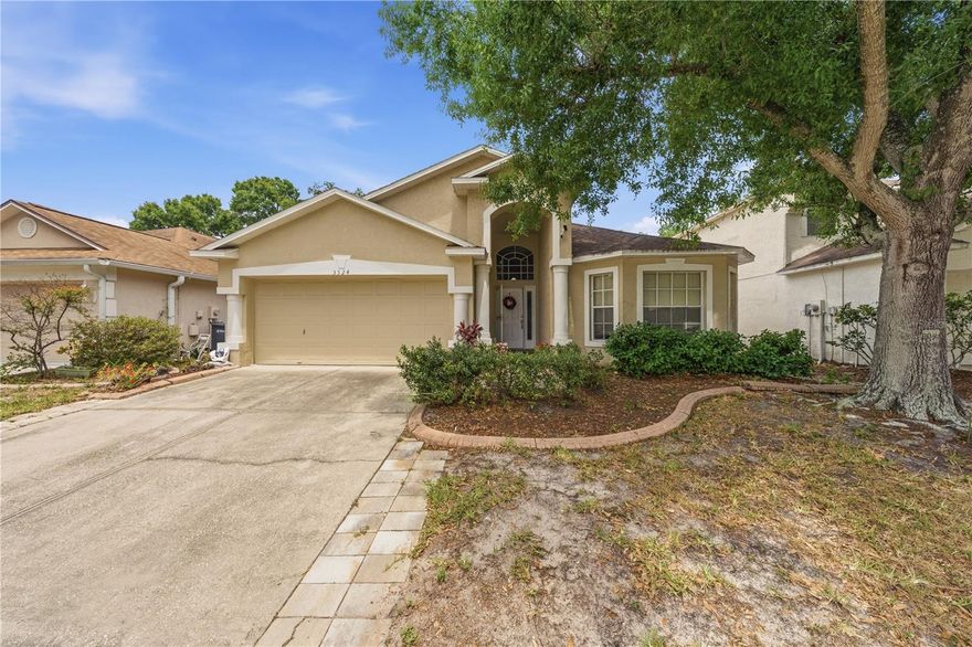 Beautiful Geneva floor plan with serene conservation views! This well-maintained home features an open great room design, formal dining room, eat-in kitchen, and a desirable split-bedroom layout that provides comfort and privacy for everyone. Major updates include a roof replaced in 2017, a new HVAC system and water heater installed in 2022, and luxury vinyl plank flooring installed throughout the entire home and ZERO CARPET.

The spacious great room serves as the heart of the home and flows easily into the open kitchen with a bright dining area. The formal dining room offers a large furniture niche, perfect for a buffet or statement piece. A convenient three-way split bedroom layout ensures everyone has their own space.

The primary suite is generously sized and features a large walk-in closet, sliding glass doors that open to the screened lanai, and a spacious ensuite bath with dual sinks, a relaxing garden tub, and a separate shower. A front bedroom with beautiful bay windows sits next to a full bath, making it an ideal guest suite or home office. Bedrooms two and three share a convenient Jack-and-Jill bathroom.

Outdoor living is a highlight of this home. The extended screened lanai features tile flooring and vaulted ceilings, creating the perfect space to relax or entertain while enjoying peaceful conservation views and a view of the nearby community playground.

Located in the highly desirable Pavilion community, this home offers easy access to major highways including I-75, I-4, and the Crosstown Expressway, making commuting simple. Residents enjoy excellent amenities with a low HOA and no CDD fees. Community features include a pool and infant pool, clubhouse, fitness center, tennis courts, and a park with playground—all for just $60 per month.

Schedule your private showing today and experience why so many homeowners love living in Pavilion!