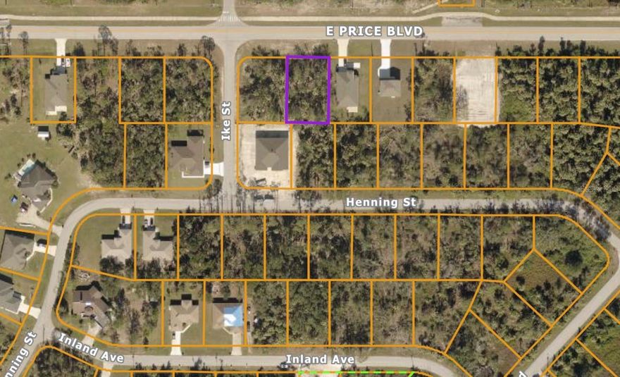 Discover the opportunity to build your dream oasis on this exceptional .23-acre lot nestled within the vibrant community of North Port, Florida. Situated on the highly sought-after East Price Blvd, this piece of paradise offers the perfect canvas for crafting the perfect home.

PROPERTY HIGHLIGHTS: SIZE: 0.23 ACRES, ZONING: RESIDENTIAL, ACCESS: PAVED ROAD FRONTAGE, LOCATION: CONVENIENT ACCESS TO AMENITIES AND ATTRACTIONS, UTILITIES: EASILY ACCESSIBLE.

Imagine waking up to the Florida sunshine streaming through your windows, casting a warm glow on your future residence. The tranquil neighborhood sets the stage for a serene lifestyle, while the size of the lot provides ample space for your architectural vision to come to life.

With a prime location, this property ensures easy access to everyday conveniences, entertainment, and outdoor adventures. Explore nearby parks, golf courses, and nature reserves, or indulge in the local dining and shopping scene. Whether you're seeking a peaceful retreat or an active lifestyle, this location offers the best of both worlds.

The lot's residential zoning opens the door to various design possibilities. Craft a custom home that suits your unique taste and preferences, with plenty of room for lush landscaping, a pool, and outdoor entertaining areas.

Utilities are conveniently available, making the building process smoother and more efficient. Create a sanctuary where you can unwind, entertain friends and family, and savor the laid-back Florida lifestyle.

Seize the chance to own a slice of paradise on East Price Blvd. Create memories and make your mark in this desirable North Port community! Contact us now to make this stunning property yours.