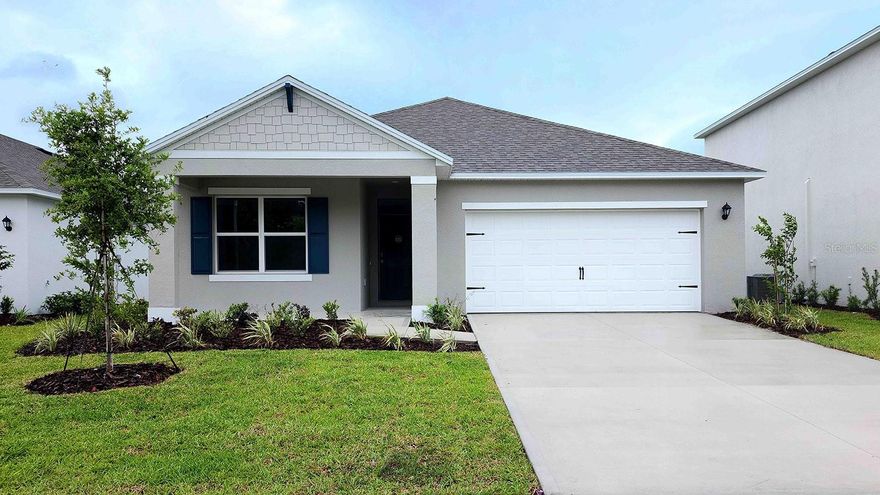 Ironwood presents the Aria. This all concrete block constructed, one-story layout optimizes living space with an open concept kitchen overlooking the living area, dining room, and covered lanai. Entertaining is a breeze, as this popular single-family home features a spacious kitchen, a dining area towards the front of the home and a spacious pantry for extra storage. This community has upgraded stainless steel appliances, making cooking a piece of cake. Bedroom one, located at the back of the home for privacy, has an en suite bathroom that features a double vanity sink with a walk-in shower. Two additional bedrooms share a second bathroom. This home also features a nice laundry room space with privacy doors. Like all homes in Ironwood, the Aria includes Smart home technology package which allows you to control your home with your smart device while near or away. 

*Photos are of similar model but not that of exact house. Pictures, photographs, colors, features, and sizes are for illustration purposes only and will vary from the homes as built. Home and community information including pricing, included features, terms, availability and amenities are subject to change and prior sale at any time without notice or obligation. Please note that no representations or warranties are made regarding school districts or school assignments; you should conduct your own investigation regarding current and future schools and school boundaries.*