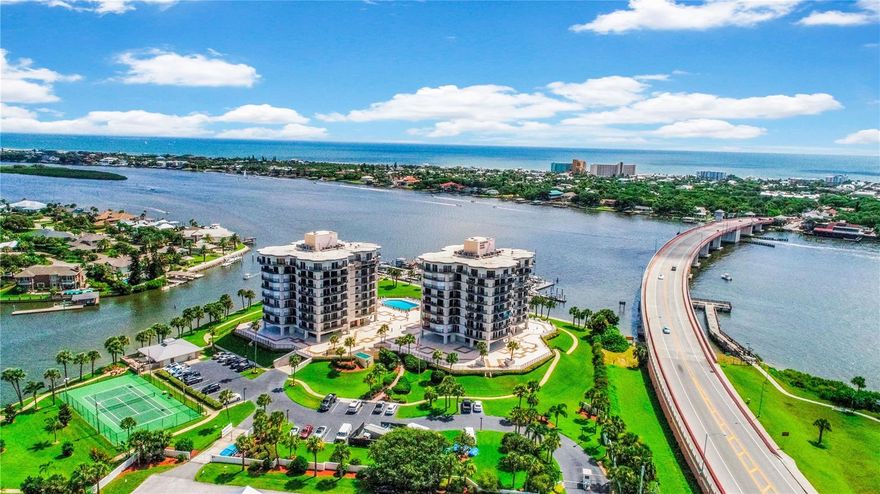 Waterfront luxury living at its finest! This spectacular Intra-coastal condo comes with a deeded boat slip and lift! The Diamond Head community is one of the most impressive and well kept in New Smyrna. With a total of four balconies this condo gives you epic views of the waterway/marina as well as the beautiful Florida sunsets. Unit includes two spots in the gated underground parking garage. Bike and kayak storage are available in the garage as well. The community has a large fenced dog park, waterfront pool with deck area, tennis/pickleball court, fire pit, fitness center, on-site management, fishing pier, 35-slip marina and grilling stations all located on 5 acres of beautifully landscaped grounds. The recently renovated clubhouse is available for use by all residents of Diamond Head and may be reserved for private events! The building has had a complete exterior restoration within the last 3 years. Located within minutes of the beach and Flagler Ave shops! Golf carts are welcome! Schedule an appointment today!