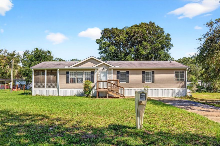Discover this 3-bedroom, 2-bathroom manufactured home on a spacious .35-acre lot in a quiet, well-kept Lady Lake neighborhood. With plenty of room to enjoy Florida’s sunshine and peaceful surroundings, this property offers both comfort and opportunity.

Step inside to find a bright, open living area perfect for relaxing or entertaining. The split-bedroom layout provides privacy, while the primary suite includes an en-suite bath for added convenience. Outside, enjoy a generous yard with mature trees and ample space for gardening, pets, or adding outdoor features like a deck or workshop.

Located just minutes from shopping, dining, and all that The Villages provides, this home is ideal for anyone seeking value and potential. Whether you’re a first-time buyer, investor, or looking to downsize, this is a wonderful opportunity to build immediate equity and make it your own.