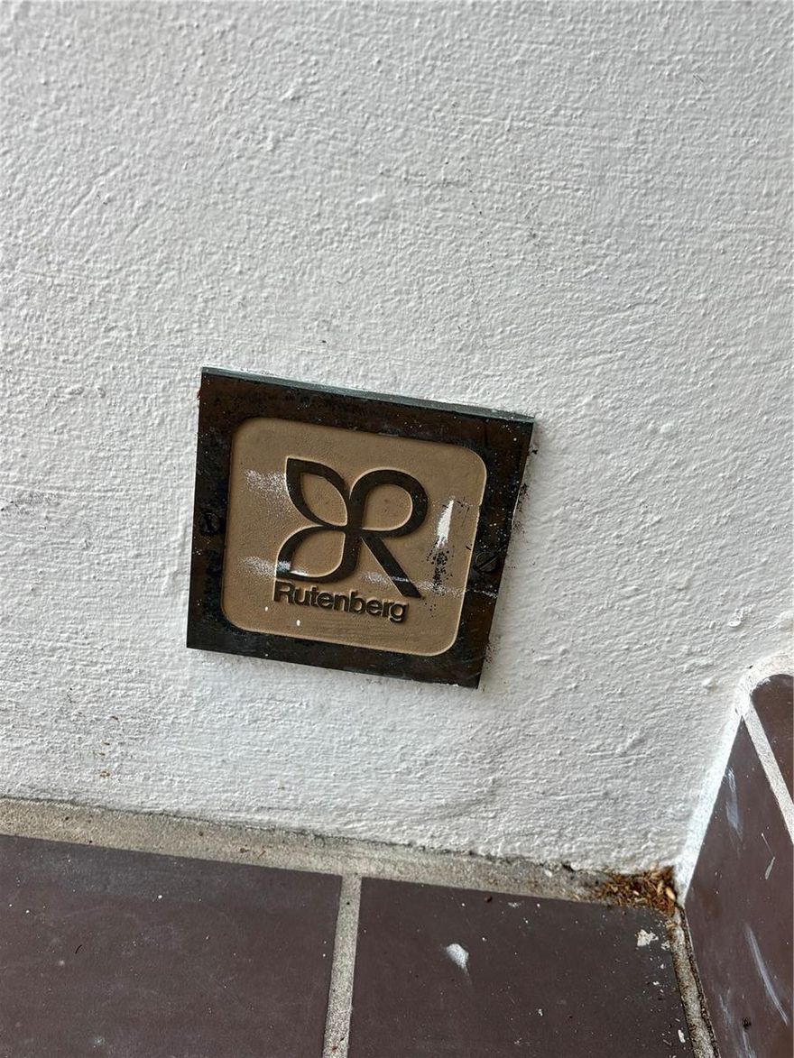 This 2 bedroom 2 bath home with oversized 2 garage is a an authentic Arthur Rutenberg  home that has the highly valued  historical limited edition markers “Signature” bronze plaque located at Front door. These Plaques denote a custom built home that met their specific architectural high standards in mid century. This light & bright home has a circular driveway, in an extremely quiet neighborhood -NEW ROOF 2 years - WATER HEATER 3 years- HURRICANE SHUTTERS- Stainless appliances, Subway tile in kitchen with
 Corian counters - Granite Counters in both bathrooms- Huge  Enclosed Lanai - has a Family Room plus Living Room with dining area and walk in closet in master bedroom.  This home needs some cosmetic refresh but is in one of the most desirable neighborhoods in WEST BRADENTON due to its proximity to hospital, shopping, restaurants and only 10 minutes to the famous beaches on Anna Maria Island!  Also located near public boat ramps, Robinson Preserve and De Soto National Park.  This home is perfect as a PRIMARY residence, SEASONAL retreat or Investment Opportunity- NOT in a Flood Zone. Don’t miss a chance to own this exceptional home and start enjoying Florida Living at its very best.