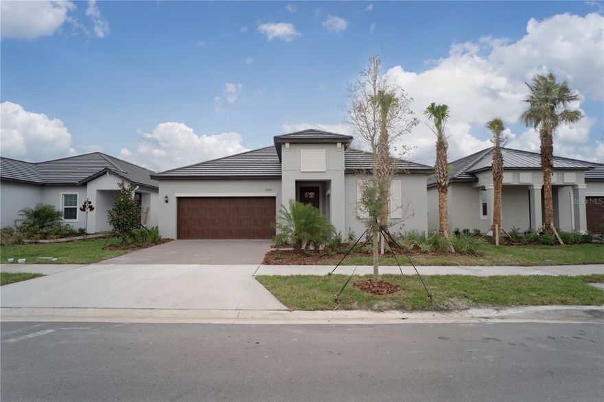 Brand New, never lived in single family home in the gorgeous and very sought after 55+ active community of Angeline in Land o Lakes, FL. Available immediately for short (min 3 months) or long-term lease. Everything in the convenience of one story, this beautiful 3 bed, 2.5 bath, 2 car garage home features a 12x6ft storage space, brand new stainless steel appliances and window blinds. This beautiful home is ready for you to move in. This spacious single-story home features a multipurpose flex space additional to all bedrooms, that you can use as an office. The stylish kitchen, family room and dining room cohesively flow into a serene patio for indoor-outdoor entertaining. The expansive master bedroom has a large walk-in closed and the a spa-like master bathroom provides a glass-enclosed walk in shower with a built in bench and a double vanity, while two additional bedrooms are ideal for overnight guests.  With no rear neighbors and nice views, the covered lanai is just perfect for an outdoor breakfast or a relaxed evening. ***This is a 55+ community where one of the residents must be 55 and older and the youngest resident must be 21 years old.  Small pets may be considered in a case by case basis. ***

Angeline will include a private multi-million-dollar resort-style amenity center with a pool, sports courts, and a clubhouse. Estimated completion of the amenity center isFebruary 2024. Residents will enjoy incredible amenities with a Farmer's Market opening soon in November 2023, many acres of green space, and miles of trails for walking, jogging, and biking.