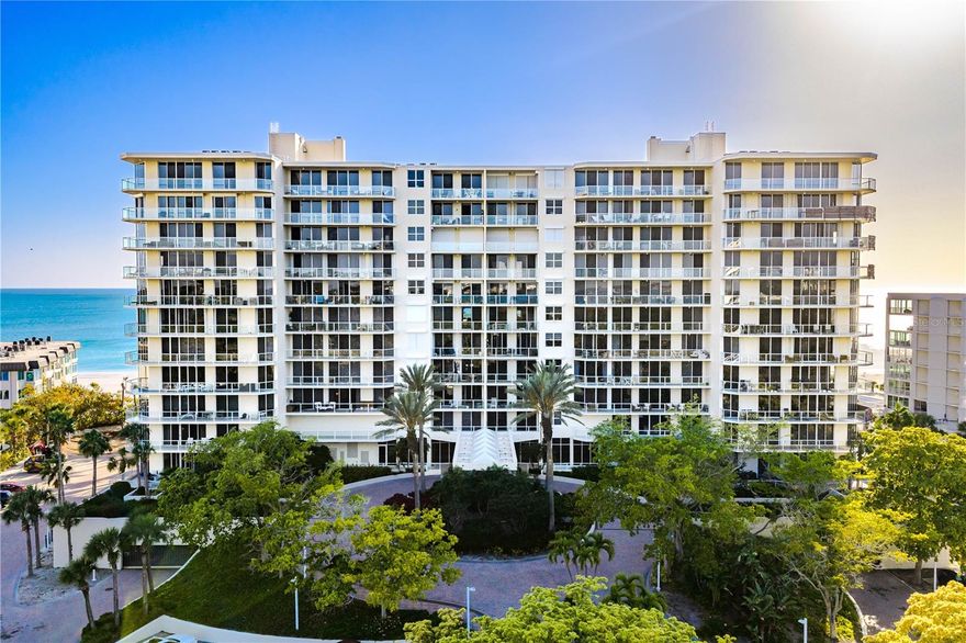 Wake each morning to sweeping Gulf views and end each day with Sarasota’s legendary sunsets from this ninth-floor residence at L’Elegance on Lido Beach.

Positioned directly on the Gulf, this 2-bedroom, 2-bath residence offers 1,350 square feet of living space and an expansive Gulf-front terrace designed to capture panoramic water views and coastal breezes. The living area, primary suite, and guest bedroom all enjoy direct Gulf exposure—an exceptional feature that allows nearly every primary living space to capture breathtaking beachfront views.

What truly sets this residence apart is the rare opportunity already in motion. A full coastal-modern renovation is planned, with open permits in place and a contractor ready to begin. Renovation plans allow the next owner to move forward without typical delays while personalizing finishes.

Recent Sarasota County-led beach renourishment, completed just weeks ago, has significantly widened the shoreline, enhancing both the beauty and long-term stability of this Gulf-front setting.

Ideally located on the quiet south end of Lido Key, this residence enjoys a more private beachfront environment while remaining just moments from the renowned shopping and dining of St. Armands Circle and the cultural attractions of downtown Sarasota.

L’Elegance is one of Lido Key’s most sought-after beachfront communities, offering a 24-hour guarded entrance, resort-style Gulf-front pool and spa, newly updated fitness center with modern equipment, tennis courts, clubhouse, and private deeded beach access. The community is currently enhancing each residential floor with modern finishes, reflecting ongoing investment and pride of ownership throughout the building.

Whether envisioned as a refined seasonal escape or a full-time coastal residence, this property presents a rare opportunity to create a custom-designed Gulf-front home in one of Sarasota’s premier beachfront locations.