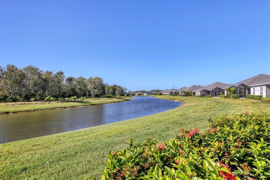 Nestled in serenity, this villa invites you to wake up to Zen views of lush conservation and the gentle flow of water from its rear vantage. With no homes behind, it offers a unique sense of peace, tranquility, and privacy. The interior reveals a timeless open floor plan, seamlessly connecting the kitchen, dining area, and the spacious great room. Despite its square footage, the split bedrooms and den/flex space create an impression of spaciousness. The kitchen features stylish dark stainless appliances, including a gas range, and a generously sized quartz-topped island that doubles as a breakfast bar. You'll appreciate the convenience of an indoor laundry room with storage, as well as window blinds throughout.

Additionally, the separate two-car garage boasts extra storage space with a hanging rack, a utility sink, and a gas hot water tank. The Silverleaf community provides residents with a heated pool and spa, a fitness center, BBQ grills, basketball courts, a playground, soccer fields, and scenic walking trails. For water enthusiasts, the Ft Hamer boat launch is just a short distance away. Silverleaf's location offers easy access to interstates 75 and 275, three nearby airports, cultural attractions in Sarasota and St. Pete, and the exquisite beaches of Anna Maria, Lido, Siesta Key, and St. Pete.

Parrish, the surrounding area, presents a wealth of shopping options, including Lowe’s, Home Goods, Marshalls, and Crunch Fitness, all just a stone's throw away. This property is an excellent choice for investors due to Parrish's high demand for rental properties. The villa is move-in ready, offering a swift transition to your new haven.