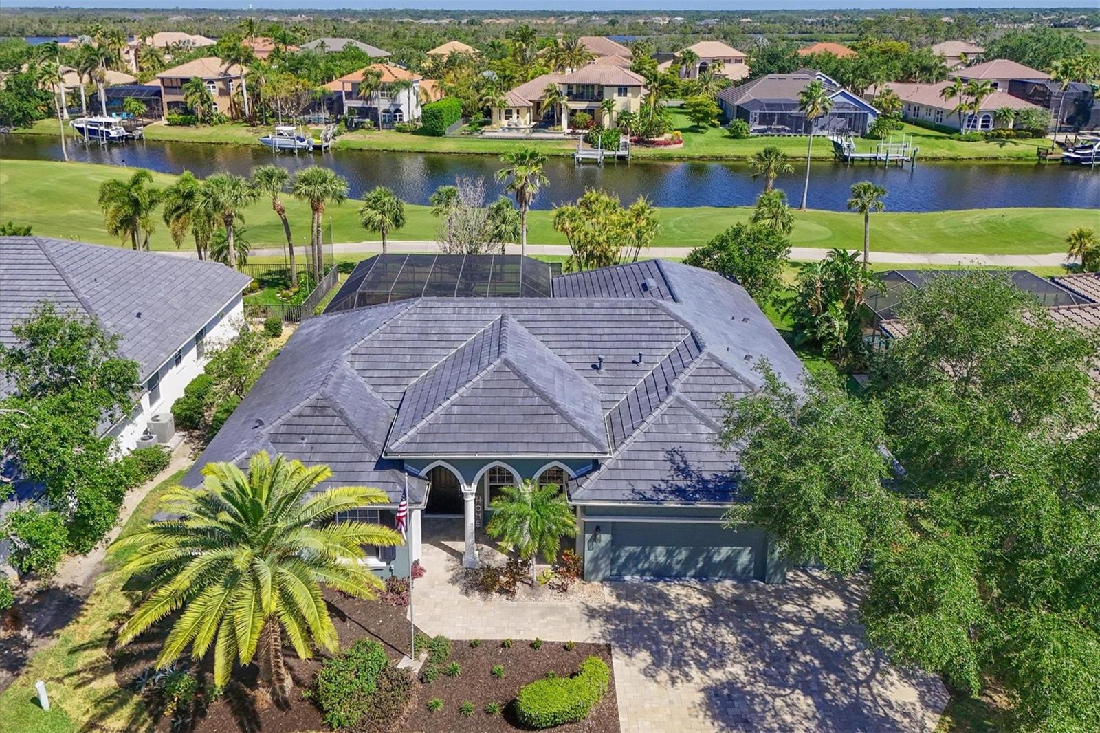Welcome to this beautiful 4-bedroom, 3-bathroom plus den home with A BRAND NEW ROOF, nestled in the exclusive gated community of Waterlefe Golf and River Club. Offering a spacious and thoughtfully designed layout, this home features both a formal living room and separate family room, perfect for entertaining or relaxing in style. The kitchen boasts generous cabinet and countertop space, a brand new gas cooktop, new wine fridge, and a double oven! The expansive primary suite, which includes a versatile sitting area with sliders leading directly to the pool has two custom walk-in closets, and a remodeled bathroom (2019). Step outside into your private outdoor oasis featuring a pool and hot tub, outdoor kitchen, and breathtaking views of the golf course and canal—perfect for enjoying Florida living at its finest. Other updates in 2025 include interior paint, landscaping, lighting, and ceiling fans. Waterlefe offers resort style amenities including a championship golf course (membership optional), fitness center, saltwater pool, Tiki bar, playground, and has many social events! Boat slips are available for purchase on a first-come, first-serve basis, making this a true paradise for golf and boating enthusiasts alike. You will love dining at The River Club from Prime Rib nights on Fridays to Sunday Brunch! Executive Chef, Tod Hess has various cuisine styles and menu selections offered Wednesday-Sunday! Come see why people love the community and lifestyle Waterlefe has to offer.