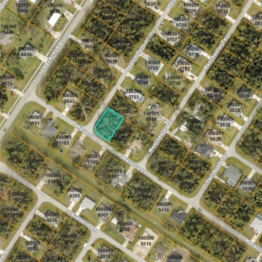 Oversized corner lot! Flood zone X! No HOAs with fees or deed restrictions or CDDs. Conveniently located to shopping, dining, parks, and all that up and coming North Port has to offer (where so much of the city is new and still being built!) including the new Braves Spring Training Stadium. Many beaches located within a 35 minute drive from this lot. New construction is everywhere you look and you can be part of the action. Information about local builders is available upon request. Also great for self directed IRAs, 401Ks and other investment portfolios. Builder available if needed! Reach out to us for more info regarding builder as well.