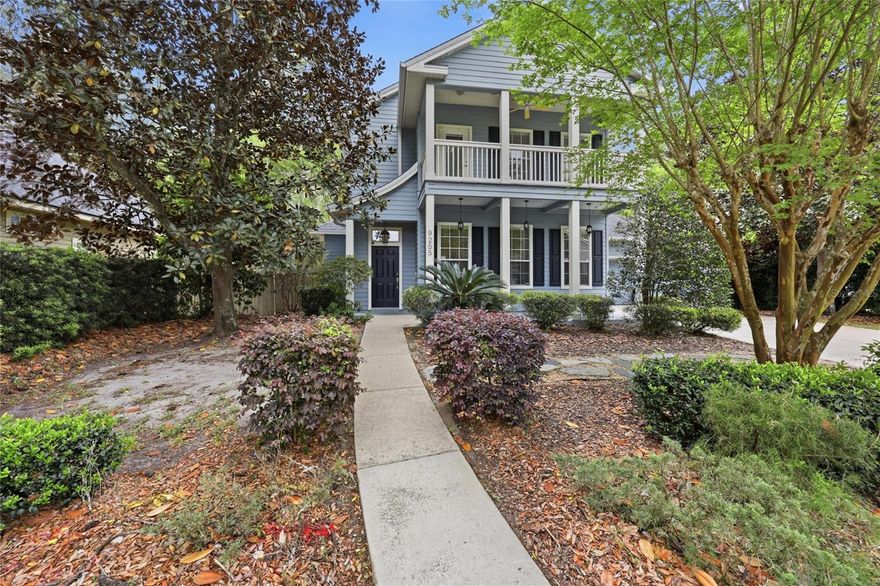 Discover this well-appointed 5-bedroom, 3.5-bathroom two-story residence located in the highly sought-after community of Haile Plantation within Storeys Round. This exceptional home features a BRAND NEW ROOF, offering both peace of mind and long-term value. Inside, you’ll find a seamless blend of tile and wood/luxury vinyl flooring throughout, combining style with easy maintenance. The kitchen is thoughtfully designed with stone countertops, stainless steel appliances, a tasteful backsplash, and a gas cooktop—ideal for both everyday living and entertaining. The spacious primary suite is conveniently located on the main level and showcases a unique double-sided fireplace, creating a warm and inviting retreat. Upstairs, four additional bedrooms provide ample space for family, guests, or a home office. One of the bedrooms offers access to a private balcony—perfect for enjoying a quiet morning coffee or relaxing with a book. Step outside to a fully fenced backyard, offering plenty of room for pets, play, or gatherings. A screened lanai overlooks the private outdoor space, providing the perfect setting for year-round enjoyment. Schedule your private showing today and experience all this home has to offer.