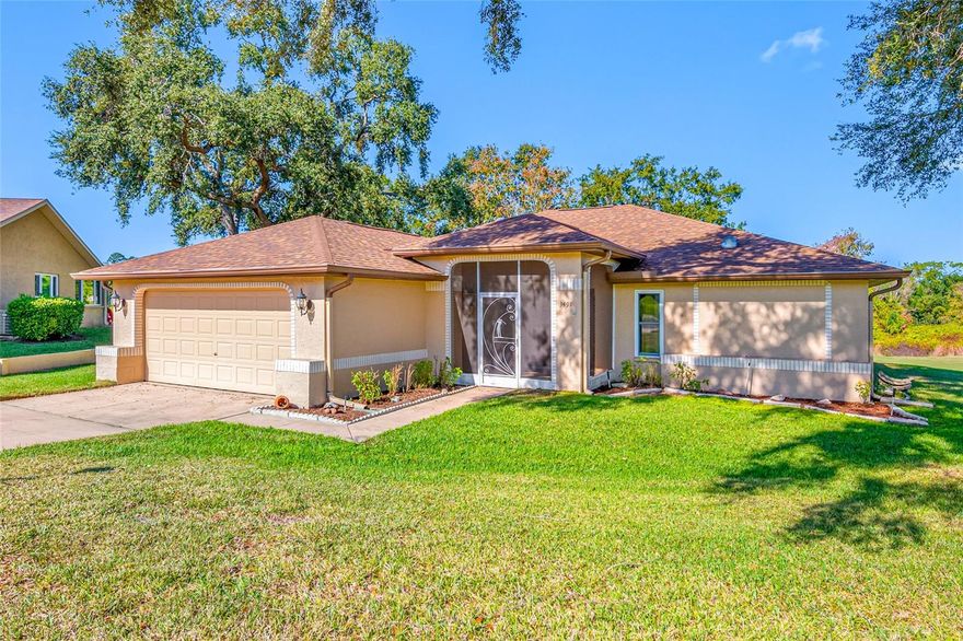 A Rare Oversized Cul-de-Sac Lot with Private Fairway Views!
This move-in-ready home offers the perfect balance of golf course living and total privacy. Unlike typical course-front homes, you enjoy sweeping fairway views with a lush conservation backdrop—meaning no rear neighbors! 
Enjoy total peace of mind with a brand-new roof (2025), impact-rated picture windows (no shutters needed!), new luxury vinyl plank flooring, and fresh carpet throughout. The bright, updated kitchen features soft-close wood cabinetry, granite countertops, and stainless steel appliances. 
Natural light floods the home through solar tubes in the laundry and primary bath, highlighting the ample storage found throughout the home. The spacious primary suite features dual walk-in closets, a linen closet, and a refreshed bath with new double vanities. The garage is a hobbyist’s dream, outfitted with a wall of built-in storage plus added lighting and extra outlets for a workshop. 
Discover the Highland Lakes Lifestyle! Your low HOA fee covers an incredible array of amenities in this premier 55+ community. Enjoy free golf on three private executive courses, heated pools, tennis, and pickleball. Owners also get exclusive access to the Lake Tarpon Lodge, featuring community pontoon boats and a private boat ramp. There is even a secure lot for free RV or boat storage. Everything is done for you—come see this Florida paradise today!