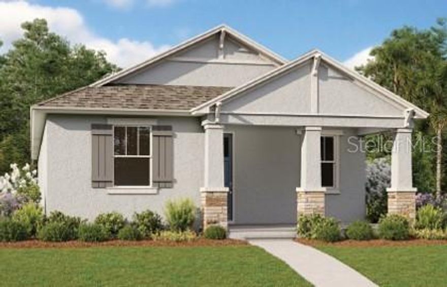 One or more photo(s) has been virtually staged. Welcome to the Amelia, a charming single-story bungalow, located in the highly sought-after new community of Avalon Woods in Hamlin, Winter Garden. This thoughtfully designed home features a welcoming front porch, a covered breezeway, and a private courtyard, perfect for both relaxing and entertaining. Inside, additional windows have been added throughout, filling the home with abundant natural light and creating a bright, open feel. With its functional single-level layout, the Amelia offers effortless living while combining modern comfort with timeless bungalow charm. Located just minutes from the popular shopping and dining destinations of Winter Garden Village and historic downtown Winter Garden, Avalon Woods places residents close to everything they need. Nearby parks, trails, and recreational areas offer plenty of opportunities for outdoor enjoyment, while the area’s top-rated schools make it an excellent choice for families.

With easy access to major roadways like SR-429 and the Florida Turnpike, commuting to Downtown Orlando, the theme parks, or neighboring communities is convenient and efficient.

Avalon Woods delivers the perfect balance of comfort, connection, and community in one of Central Florida’s most desirable locations.