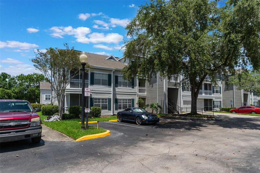 Just renovated! Easy to show top-floor unit with new paint and new LVP flooring throughout (May 2025). This is a large 650-square-foot one-bedroom, one-bath apartment in Park Central, a 24-hour staffed entrance community next to the Mall at Millenia in the heart of Orlando, just minutes to interstates and state roads 4, 417, 408 and 528, downtown Orlando, theme parks, shopping, dining and entertainment. Fantastic amenities, incorporating a private neighborhood grocery market, restaurant, five resort-style swimming pools, hot tub, sauna, multi-level fitness center, tennis courts, basketball courts, ponds and fountains, a boardwalk, grilling stations, conference center, manicured gardens, ample parking, valet trash service and more. It is a remarkable place to live. The unit boasts a great open plan and high vaulted ceilings with tons of ambient light flooding in. The third floor means there will be no one trampling over you. As you walk in, you are met with a spacious living room and veranda. The veranda is screened for comfortable outdoor entertainment and features a large storage closet for bicycles. The kitchen opens up to the living and dining areas. Just beyond the kitchen there is a laundry room complete with washer and dryer. A corridor leads to the bedroom, which also receives great light and features an enormous storage area behind the far wall. Also, there is a huge walk-in closet that connects to it. The bath lays adjacent and there you will find a tub and shower combo. The unit is equipped with an ice-cold central air conditioner for those hot summer days. See for yourself.