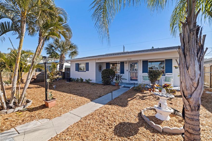 If you've been searching for a place where you can fully enjoy the Gulfport lifestyle—walk to dinner, the beach, and feel connected to a vibrant, welcoming community—this furnished monthly rental is the perfect fit. Ideally located just a short stroll from downtown Gulfport, the marina, local shops, and local favorites like Pia's Trattoria and O'Maddy's Bar & Grille, you can leave the car behind and enjoy everything this charming coastal town has to offer. This beautifully renovated 2-bedroom, 2-bathroom home is offered fully furnished and features an open floor plan with a clean, cohesive design throughout. Polished terrazzo floors add classic Florida character, while the custom kitchen showcases quality cabinetry, stainless steel appliances, and a functional layout that flows seamlessly into the living and dining areas.  Step outside to a large screened-in back porch, perfect for relaxing and enjoying the Florida weather year-round. Both bathrooms have been fully updated with modern finishes, and the home is equipped for comfortable monthly stays with everything you need already in place—just bring your suitcase and settle in. The property also offers convenient rear alley access with driveway parking. Perfect for a seasonal stay, relocation, or extended getaway, this home offers a rare opportunity to experience one of Pinellas County's most walkable and unique communities with ease and comfort. Off-Season (May - Dec): $3000/monthly, In-Season (Jan - April) : $4200/monthly.