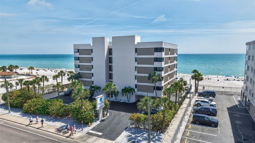 Beachfront living at its finest! Welcome to this beautifully updated 2-bedroom, 2-bath Gulf-front corner residence located in the highly desirable Arie Dam condominium on the white sands of Madeira Beach.

This boutique beachfront community offers just 19 residences, creating a more private and relaxed coastal atmosphere while still being close to everything Madeira Beach has to offer. Being a corner unit, this residence feels exceptionally light and bright with additional windows allowing natural sunlight to pour in from both the side and beachfront exposures, creating an open and airy coastal feel throughout the home.

Enjoy direct beach access, breathtaking sunset views, and the soothing sound of the waves right from your private retreat.

Inside, the open-concept floor plan is designed to maximize natural light and Gulf views. The updated kitchen features granite countertops, contemporary cabinetry, and stainless-steel appliances, all flowing seamlessly into the spacious living and dining areas. Sold fully furnished, this condo is truly turnkey and ready for immediate personal enjoyment or continued rental income.

Arie Dam offers resort-style amenities including a heated beachfront pool, hot tub, secured gated access, updated lobby, elevator, and beautifully renovated pool deck area. The building has undergone extensive improvements in recent years, offering peace of mind and carefree coastal living.

Currently operating as a successful short-term vacation rental with future bookings already in place, this property presents an outstanding investment opportunity with a flexible 5-day minimum rental policy.

Ideally located near popular restaurants, shopping, beach bars, and just minutes to John’s Pass Village & Boardwalk, this is the perfect opportunity to own your own piece of paradise on Madeira Beach.

Beach lifestyle. Turnkey convenience. Gulf-front living exactly as it should be