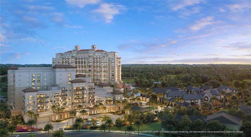 Under Construction. A new luxury Four Seasons Private Residences opportunity is now available at Golden Oak at Walt Disney World® Resort. The proposed project by HHR FSO LAND LLC will feature a collection of nine attached boutique homes and 31 luxe residences, including five stunning multi-level penthouses, all within a single, elevated residential address. Designed for hotel-inspired living at a magical address, these residences offer an elevated lifestyle enhanced by Four Seasons’ renowned service. Penthouses provide breathtaking views and spacious designs.  The Skyline plan features 7,015 square feet and soaring two-story living room with grand staircase leading the second level. Stunning living space with custom-built shelving featuring natural stone and warm, wooden accents. Gourmet kitchen with frameless contemporary cabinetry, a large center prep island, a spacious pantry with built-in cabinetry and refrigerated wine storage. Separate dining room, perfect for gracious gatherings. Premium finishes like Wolf, Subzero, and Cove appliances enhance the gourmet kitchens, while other features include two flex spaces, in-unit lift, thoughtful balcony placement, and modern-transitional design.
Golden Oak is a gated residential resort community where families can enjoy luxury, privacy, and the magic of Disney. It features distinctive neighborhoods with magnificent homes, expansive natural preserves, and a range of inviting amenities. Residents will have access to Golden Oak’s private clubhouse, Summerhouse, with superb dining, courtyards, a pool area, fitness facilities, and a family room. Additionally, residents can enjoy Club Life, which includes services like park transportation, signature club events, theme park experiences, and much more. As Four Seasons residents, owners will have access to exceptional services such as in-home dining, poolside food and beverage service, dog walking areas, and more. Exclusive privileges also include access to the Four Seasons Resort Orlando amenities, such as the Fitness Center, Tennis and Pickleball courts, the 13,000-square-foot spa, and the acclaimed Tom Fazio-designed Golf Course. Members also have the opportunity for unlimited golf and invitations to special events.