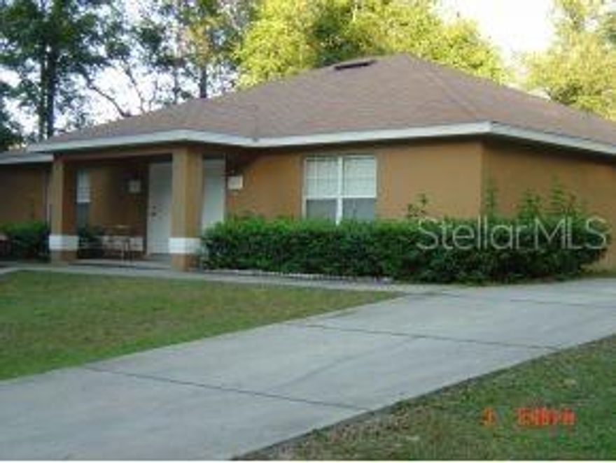 TWO-BEDROOM TWO-BATH DUPLEX UNIT IN NE OCALA. UNIT FEATURES LARGE LIVING AND DINING AREAS, GALLEY KITCHEN WITH WASHER AND DRYER CLOSET, TILE FLOORS IN KITCHEN AND BATHS, AND OPEN PATIO.