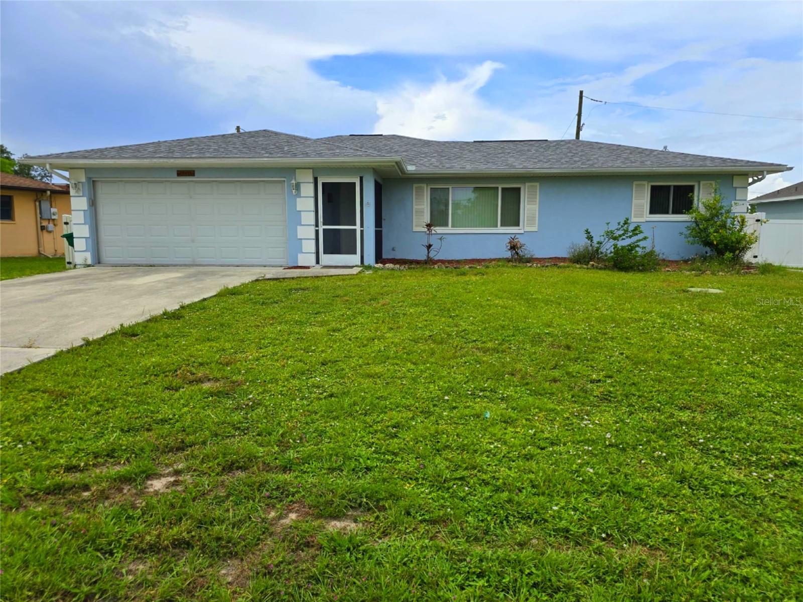 Discover your perfect Florida lifestyle at 20439 Peachland Blvd in beautiful Port Charlotte!
This updated 2-bedroom, 2-bath pool home offers the ideal blend of comfort, functionality, and energy efficiency—without the restrictions of an HOA or CDD.
Enjoy major upgrades including a new roof (2021), new AC system (2023), and a $50,000 whole-house solar panel system that’s fully paid off, keeping your electric bill to just $27/month. That's long-term savings and peace of mind from day one.
Car enthusiasts, hobbyists, and RV or boat owners will love the attached 2-car garage and detached 18x24 garage with its own driveway and window AC—perfect for a workshop or extra storage.
Inside, you'll find a split bedroom layout with spacious walk-in closets, an updated primary bath featuring dual vanities, a custom-tiled shower, and a private water closet. The dedicated laundry room includes a utility sink, storage closet, and extra cabinetry.
The open living and dining areas flow naturally into the Florida room, where you can relax with views of the pool, oversized pool deck, and completely fenced in backyard. An outdoor shower and extra green space add to the home’s appeal.
Located just minutes from Port Charlotte Town Center, Charlotte Sports Park, restaurants, schools, parks, and medical facilities—with easy access to I-75, beaches, and boat ramps—this home is perfectly positioned for convenience and enjoyment.
With major updates complete and no hidden fees, this move-in-ready gem is waiting for its next owner. Come see 20439 Peachland Blvd today and experience all it has to offer!