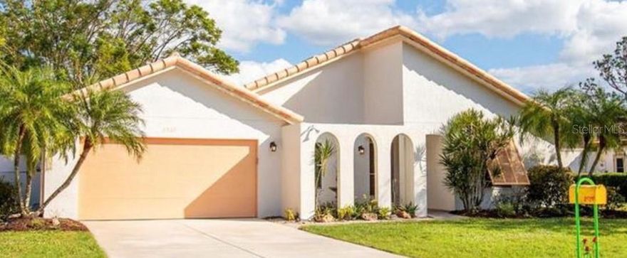 BOOK NOW!! The Best of Both Worlds! Enjoy the privacy of a single-family home in The Meadows, a serene, park-like community just 15 minutes from downtown Sarasota. Nestled on a third of an acre, this home welcomes you with a charming arched courtyard. Inside, natural light fills the space through abundant windows, complemented by vaulted ceilings in the great room and a wall of sliders leading to the Florida room and a spacious, walled-in screened patio. The updated kitchen shines with granite countertops, white cabinetry, stainless steel appliances, and a sunny breakfast nook. The expansive main suite impresses with generous closet space, updated vanities, and a frameless glass walk-in shower. This home is steps away from the heated community pool, just three blocks from the shopping village, and close to all the amenities The Meadows has to offer. Spanning 1,600 acres of lush greenery, The Meadows is a resort-style community featuring 14 miles of trails, a fitness center, Jr. Olympic pool, pickleball courts, dining venues, and pay-to-play golf and tennis. Ideally located near award-winning beaches, arts and culture, and just 2 miles from Benderson Park, the future Sarasota Orchestra, and The Mall at University Town Center, a world-class shopping and dining destination. This is Florida living at its finest! THE OWNER STORES HIS CARS IN THE GARAGE.