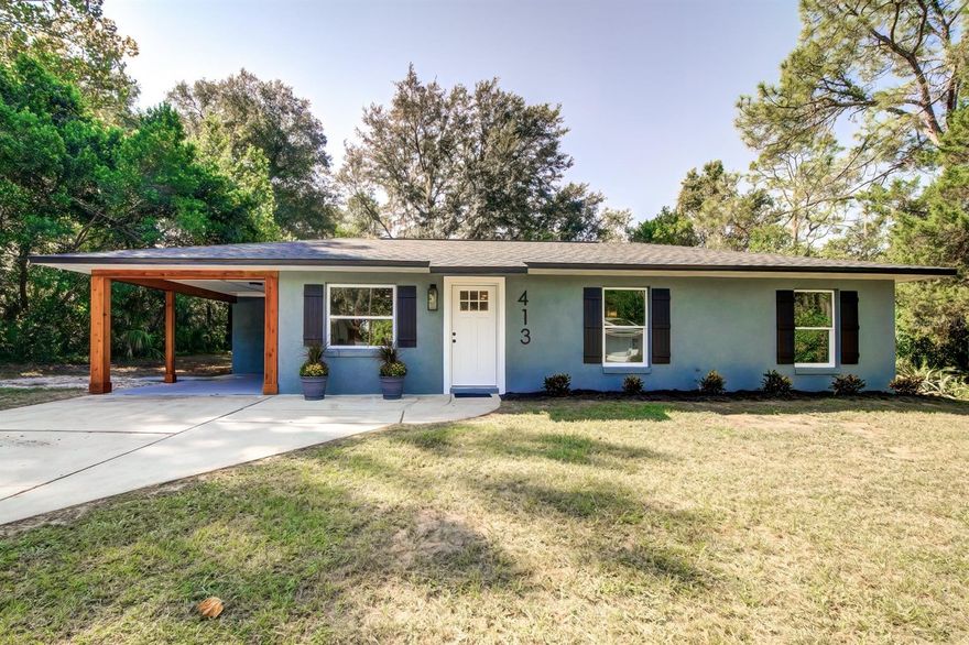 NEW PRICE! 3 Bedroom 2 Bathroom home in Inverness City Limits! Fully remodeled home minutes from downtown Inverness is move-in ready with no expenses spared. Inside boasts all new luxury vinyl plank flooring and fresh paint throughout. The spacious kitchen opens up to the living space with a large island for the family or entertainment. The Kitchen features all new white cabinetry topped off with beautiful Quartz countertops and complete with all new stainless steel appliances. This home has everything including walk-in pantry, air conditioned laundry room, all new energy efficient windows, exterior doors and roof! Spacious, private yard has plenty of room for outdoor activities with existing shed and extra concrete slab as well. This home is minutes from Historic downtown Inverness and is a short walk or ride from Withlacoochee State trail, shops, restaurants, parks, lakes, entertainment and much more! Situated close to highways, schools, hospitals and makes for an easy commute. Call today for your private showing!