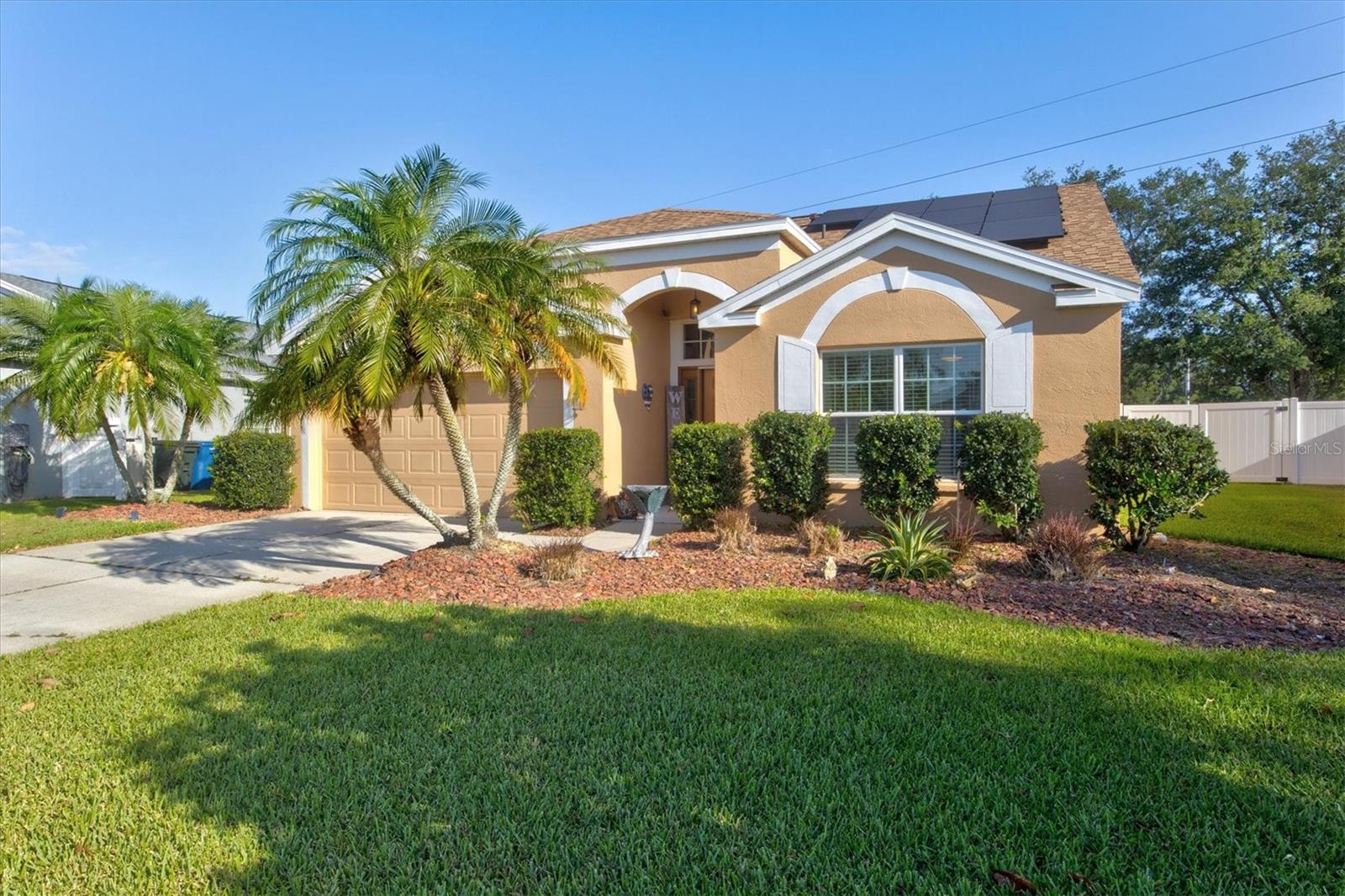 - FREE SOLAR PANELS - TO BE PAID OFF AT CLOSING + SELLER OFFERING CREDIT TOWARDS BUYER'S CLOSING COSTS - Step into the Florida lifestyle with this upgraded 3-bedroom, 2-bath home within the community of Sabal Harbour! This pool home pairs modern upgrades with resort-style outdoor living, offering the perfect blend of comfort and fun. Inside you’ll find an open-concept layout with 1,503 square feet of bright, welcoming space. The living room flows into the dining area and kitchen, making entertaining a breeze. French doors invite natural light and lead you right out to the pool deck. This home has been carefully updated over the years for peace of mind and energy efficiency, including: - New Roof (2020) - Solar Panels (2019, paid off at closing!) - Low E-Glass Windows (2019) - A/C (2014) and Water Heater (2019) - Pool & Spa (2013) - Outdoor Kitchen equipped with Bull appliances - 6FT Vinyl Privacy Fence (2015) - Fresh Exterior Paint (2020) and more. Imagine weekends spent grilling in the fully equipped outdoor kitchen under the covered patio, splashing in the pool, or soaking in the spa. The fenced yard and storage shed add function to the fun. Living in Sabal Harbour means enjoying community amenities like a large pool, tennis and basketball courts, playground, and open fields—perfect for staying active and social within the community. And don’t forget—your solar panels will be completely paid off, giving you both energy savings and peace of mind of the cost. With its central Bradenton location, extensive upgrades, and a backyard built for relaxation, this home is a rare find for the price. Schedule your showing today and step into your Florida lifestyle!