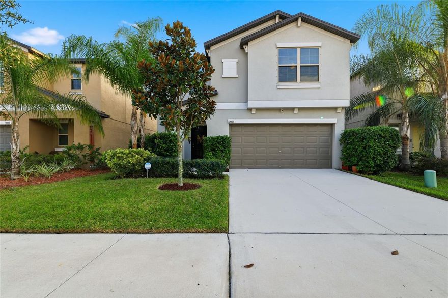 Discover exceptional value and space in this 5-bedroom home for sale in Ruskin, FL, located in the highly desirable Heron Pass community. Welcome to 2007 Sea Salt Ct, a move-in-ready home offering a bright open layout, low HOA, no CDD fees, and a fully fenced backyard—perfect for buyers searching for affordability and convenience in the South Shore area. The freshly painted first floor features an open-concept living and dining area with tile flooring, ideal for easy maintenance and high-traffic living. The kitchen offers excellent function and flow with Formica countertops, walk-in pantry, black appliances, white cabinets, and a large center island overlooking the main living space—great for entertaining or casual meals. Upstairs, the spacious primary suite features a large walk-in closet and private en-suite bath. Four additional bedrooms offer plenty of flexibility for a home office, guest rooms, fitness space, or multi-generational living. The second upstairs bathroom includes dual sinks, a highly sought-after feature for busy households. The entire second floor offers well-maintained carpeting for comfort and warmth. Step outside to enjoy a fully fenced backyard, perfect for pets, outdoor dining, or future personalization. This home is an excellent choice for buyers looking to maximize value without sacrificing comfort. Heron Pass is conveniently located near US-41, I-75, boat ramps, marinas, waterfront parks, beaches, restaurants, and shopping, making it easy to enjoy everything the South Shore lifestyle has to offer. Commuters will appreciate quick access to Tampa, St. Pete, MacDill AFB, and Apollo Beach. If you're searching for a spacious, affordable home in Ruskin with 5 bedrooms, flexible living spaces, and move-in-ready condition, 2007 Sea Salt Ct is the one. Don’t miss your chance to schedule a private tour of this beautiful home!