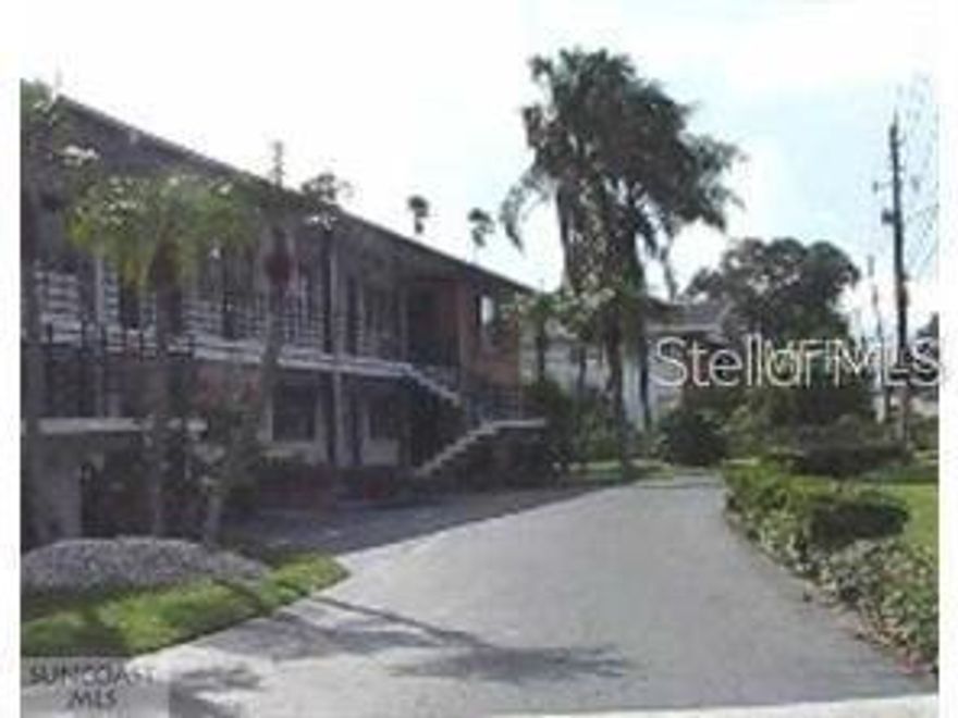 1-bedroom, 1-bathroom apartment Enjoy comfort, convenience, and location! Right across from Clearwater Country Club & Golf Course, well-maintained unit is just minutes from Clearwater Beach, Dunedin Restaurants, and the Pinellas Trail
Property Highlights
 Prime Location – Close to shopping, dining, hospitals, government buildings, and more.
 Open-Concept Living – Maximized space for comfort, spacious enclosed private patio that is a separate room (added extra square feet) All Tile, No Carpet
 Convenient Amenities – Includes  water, sewer, garbage, one reserved parking space and on-site coin-operated laundry, a backdoor that leads right to your reserved parking space Great Investment Opportunity – Tenant occupied through Feb 2026 paying $1,100 month rent (2nd year tenant, very reliable)   
 Secure & Private – Located in a well-maintained co-op community. Furniture not included.