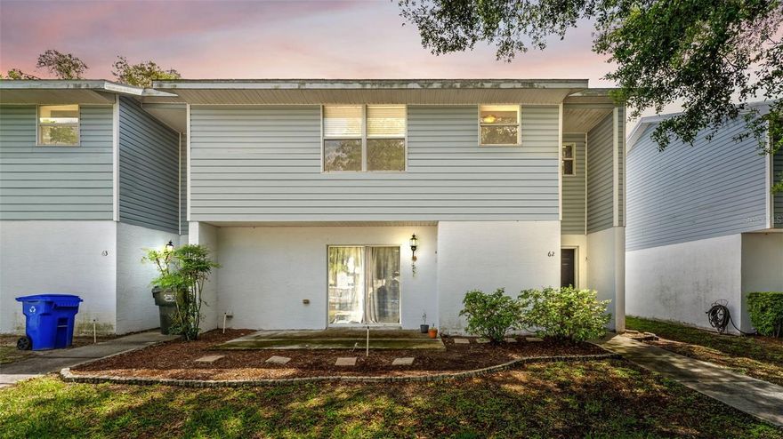 Welcome to Carpenter Crest Unit 62! This well-maintained unit offers a perfect blend of comfort, privacy, and convenience, ideally situated toward the back of this quiet, gated community for added peace and minimal through traffic. As an END unit, you'll enjoy extra privacy along with abundant natural light, creating a bright and inviting atmosphere throughout the entire space. The kitchen offers generous cabinet and counter space, making it ideal for anyone who loves to cook or entertain. The spacious downstairs living area provides plenty of room to gather and unwind without feeling crowded, perfect for everyday living. The layout features tile flooring downstairs and durable vinyl flooring upstairs- completely carpet-free for easy maintenance. Enjoy the convenience of the community pool just steps away making it easy to relax and embrace the Florida lifestyle. Whether you're looking for a primary residence or seasonal retreat, this property offers comfort, functionality, and a peaceful setting all in one.