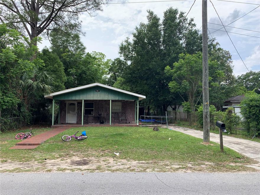 Handyman special.  3/2 concrete block home near downtown Ocala.  Cash only.  Sold As Is.