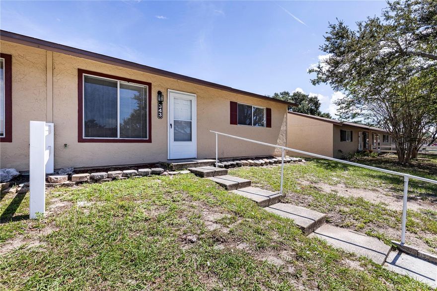 Now is your opportunity to own a charming 3-bedroom, 2-full bathroom condo located in beautiful Tavares, FL. This home is truly move-in ready and offers an excellent option for a first-time homebuyer or as a valuable addition to your investment portfolio. This delightful condo features laminate and tile flooring throughout, ensuring a carpet-free living space that is both stylish and easy to maintain. The kitchen is a highlight, boasting ample cabinetry and generous counter space, perfect for effortless meal preparation. All appliances, including the washer and dryer, are included with the home. The spacious primary bedroom includes a private en-suite bathroom, which features a sizable vanity and a beautifully tiled bathtub, offering a comfortable and relaxing retreat. Additionally, the partially fenced backyard provides privacy and a wonderful space for outdoor enjoyment, perfect for pets to play. Call Today for a Private Showing!