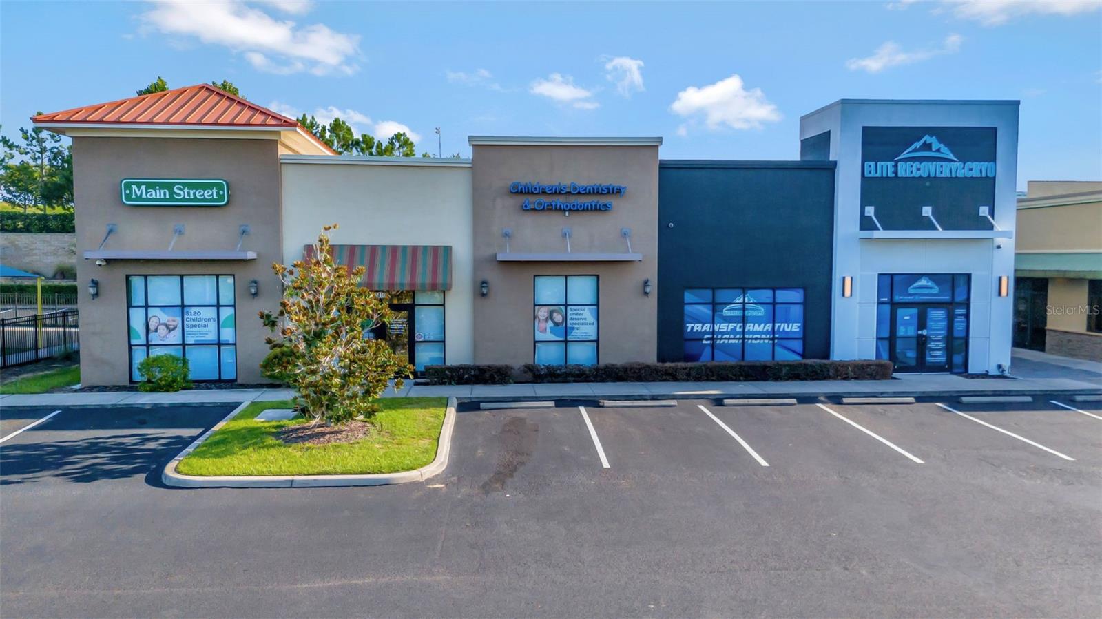 100% Occupied, NNN, Retail building located in the high traffic area of Clermont Florida. The Property is a freestanding retail building located on Highway 50. This Asset is located within a Neighborhood Center along with: Additional Financial, Ladybird Academy of Clermont, Bruster’s Ice Cream, Dry Cleaners, Waffle House, McAlister’s Deli, Eye Doctor, and Family Medical Care as co-tenants at the center. This Two-tenant, fully leased building with well established long term tenancy (Main Street Dental and Elite Cyro & Recovery) is Located in Lake County Florida. Clermont has become one of the fastest growing communities in the state. Clermont is an attractive location for families, new businesses, education, office development and health and fitness opportunities.