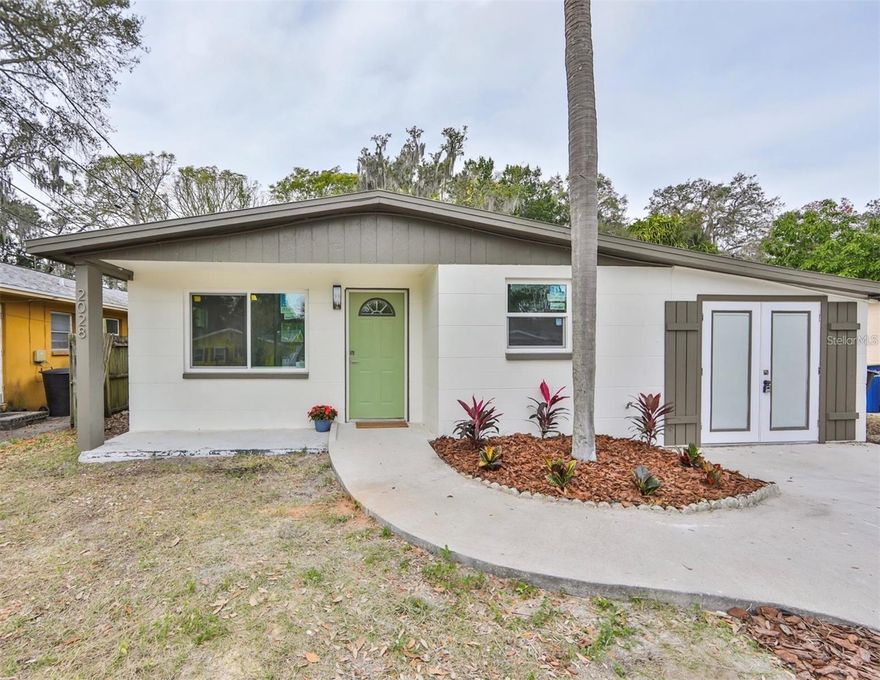 This beautifully remodeled 2-bedroom, 1-bath home features a spacious flex room—perfect for a home office, fitness room, or additional living space. Ideally located to enjoy the best of the Florida lifestyle, you’re within walking distance to the Pinellas Trail, just minutes from downtown Dunedin and Clearwater, and a short drive to world-famous Clearwater Beach. It’s rare to find this much wow factor in a home of this size. The stunning kitchen showcases high-end charcoal marble countertops and Samsung stainless steel appliances, while the expansive bathroom suite impresses with a double vanity and a luxurious wet room. Recent upgrades in 2021/2022 include remodeled kitchen, bathroom, new impact windows throughout, new HVAC, a new electrical panel, luxury vinyl plank flooring, fresh interior and exterior paint, plus much more. Roof is 2017. This move-in-ready gem won’t last long. Schedule your private showing today!