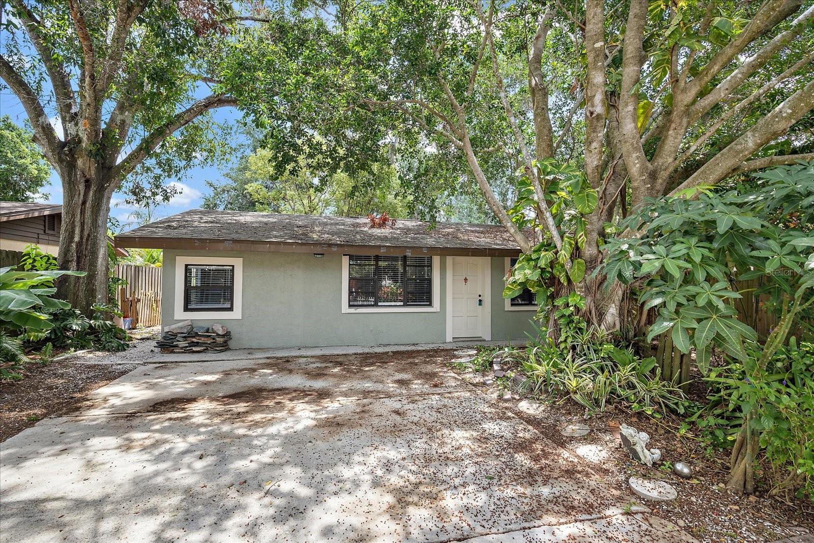 Short Sale. Centrally located off Bee Ridge Rd, this charming single-family home offers both convenience and comfort. Just minutes from I-75, US-41, shopping, medical facilities, and only 7 miles from the world-famous Siesta Key Beach, this home is perfectly positioned for easy living. Inside, the open kitchen and living room create a spacious environment ideal for entertaining, with features like matching appliances, a breakfast bar, and an eat-in area. The master bedroom includes access to a private back deck and an ensuite bathroom with a relaxing garden tub. Two additional bedrooms are located off the kitchen, one featuring a cozy loft—perfect as a play area or extra sleeping space. The home also boasts a fully fenced yard with lush landscaping, a shed, and a deck for outdoor relaxation. Recent updates include a new septic tank and leach field, ensuring peace of mind. This home is move-in ready, freshly painted, and professionally cleaned—schedule a showing today!