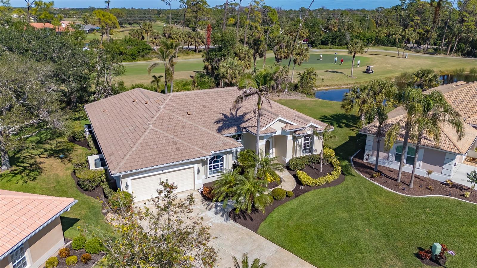 Where can you find a Beautiful Gated Golfing Community with Resort Style Amenities and SUPER LOW Annual HOA Fees at $172 Month with NO CDD Fees? SAWGRASS is the BEST KEPT SECRET in the North Venice/South Sarasota Area with Elegant Estate Homes situated on Large Lots with Palm Tree Lined Streets, Antique Style Street Lights and Mailboxes. This Beautiful Private Cul-de-sac Home Features: 3 Large Bedrooms, 2.5 Baths, Formal Living and Dining Room w/Soaring Ceilings w/Views to Peaceful Private Preserve and Golf Course, Covered Lanai, Screened Patio w/Aqua Pool and Spa; Large Open Family Room w/Tray Ceilings w/Wall of Sliders looking to Pool and Spa, Private Preserve, Golf Course and Water Views, Elegant Kitchen w/Granite Counter Tops, Designer Solid Wood Cabinets, Walk-in Pantry and Brand New 2024 Stainless Appliances; 2 Bedroom Split Plan for Privacy w/Hall Bath and Tub, Powder Room w/Pedestal Sink, Large Laundry Room, Huge Master Suite w/His and Her Walk-in Closets and Slider w/Views to Aqua Pool and Spa, Brand New 2024 ($25,000+) 5-Piece Master Bath w/New Vanity, Quartz Counter Tops, Tile Floors, Gorgeous Modern Free Standing Soaking Tub and Brand New Walk-in Shower; Accordion Style Hurricane Shutters throughout, New 2024 ($35,000) Pool Cage, New 2024 ($55,000) Barrel Tile Roof, Oversized 2 Car Garage w/Room for Workshop or Golf Cart Parking, NO CDD Fees, Amazing Private Tropical Nature Preserve, Golf Course and Water Views, Irrigation, Designer Lush Florida Landscaping, New 2024 Exterior Palm Tree Lighting installed, Stamped Concrete Driveway, Being Sold Furnished at the Convenience of the Seller w/No Extra Value Assigned to the Furnishings. Golf Memberships are Sold Separately through Sawgrass. Just a few Miles from Shopping, the Nokomis Beaches, Brand New State of the Art Sarasota Memorial Hospital and Myakka State Nature Trails Park. Why Buy a Seasonal Villa or Condo a this price with those Outrageous HOA or CDD Fees when You can have this Fabulous Affordable Turnkey Furnished Home?