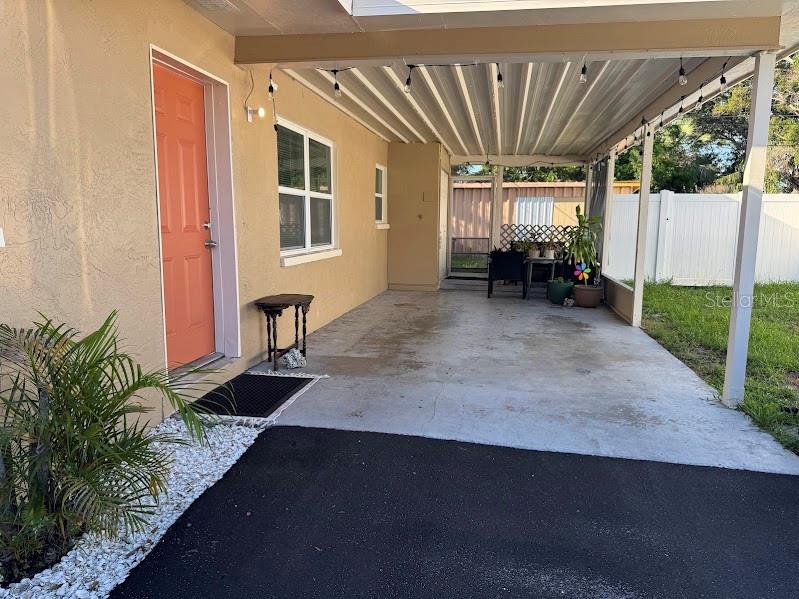 Quiet neighborhood in Largo, high & dry and centrally located! This unfurnished two bedroom, one bathroom apartment is the back unit of a duplex tucked away on a peaceful side street. The kitchen has been beautifully remodeled in 2024 with stainless steel refrigerator w/ice & water, electric stove, and dishwasher. Plenty of cabinet space including added storage in the full size island. You will sleep well knowing the Central Air system is updated providing clean & cool air. All new paint throughout the apartment along with new ceiling fans, closet doors, window blinds, and a 2 year old roof. Lots of storage including double closets in both bedrooms, linen closet, and a full size pantry. This building is in a no flood zone and had no damage from the recent storms. Enjoy your own carport with bonus covered outdoor area, large private back yard, and laundry hookup. Additional on-site storage is available. First months rent and 1 month security deposit due at lease signing.
