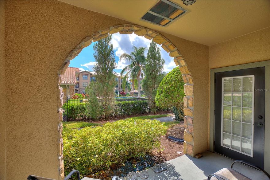 Enjoy Mediterranean Resort-style living every day with this beautiful 3 bedrooms, 3 baths, fully furnished, first-floor condo at Bella Piazza. This
first-floor walkout is just steps away from the pool! Bella Piazza features 3 pools, and hot tub spa, fitness, and
business center. This beautifully upgraded unit includes newer appliances (fridge, double oven, dishwasher, and full-size stackable washer/dryer)
the HVAC handler and compressor have also been replaced (2018), hot water heater (2018). The kitchen also features 42" wood cabinets,
granite countertops, and 17" ceramic tiles and crown molding throughout the open concept dining/living room. At Bella Piazza you are within
walking distance from Publix for easy trips to the grocery store and several restaurants. Easy access to
highways (I-4 and 192), just 8 miles to the happiest place on earth (Walt Disney
World!!!) Which makes this unit the perfect full-time residence, second home for a snowbird, or a short-term rental for an investor looking for an Airbnb property.