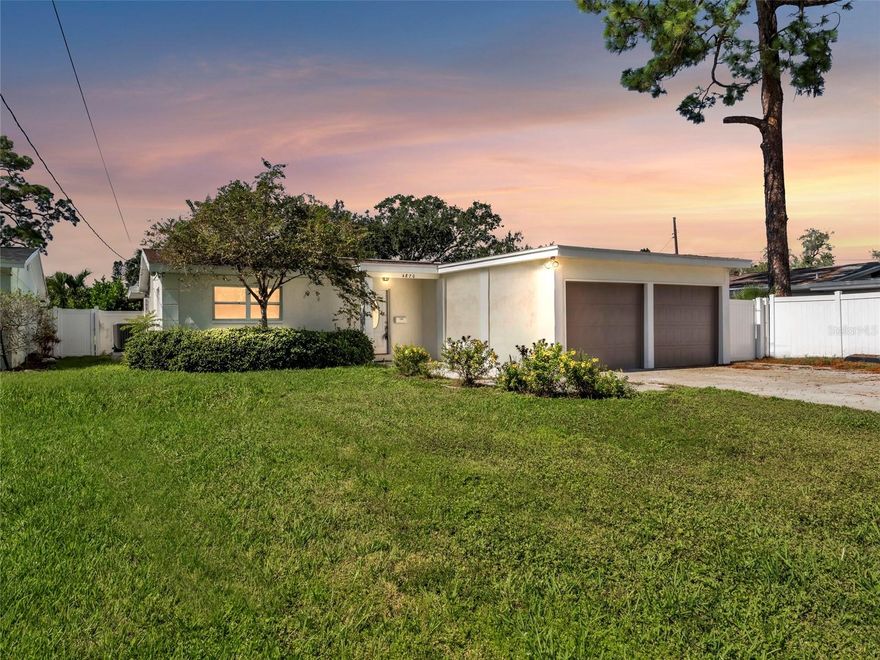 One or more photo(s) has been virtually staged. Welcome to Shore Acres living at its finest! This beautifully renovated 3-bedroom, 3-bathroom home perfectly blends modern luxury with coastal charm. Located in the highly desirable Shore Acres neighborhood, this property offers the perfect balance of quiet living and convenient access to all that St. Petersburg has to offer—just minutes from downtown, top-rated schools, parks, waterfront trails, and the newly renovated Shore Acres Recreation Center and pool complex. Step inside to find a stunning open-concept layout filled with natural light. The designer kitchen features quartz countertops, solid wood cabinetry, and brand-new white LG appliances. A spacious laundry room located just off the kitchen adds extra storage and convenience. Each of the three full bathrooms has been completely updated with stylish tile work and modern fixtures, creating a spa-like feel throughout the home. The backyard is an entertainer’s dream with a sparkling pool and screened-in pool cage, perfect for relaxing or hosting guests year-round. A two-car garage provides plenty of space for parking and storage. This home truly has it all—an unbeatable location, high-end finishes, and move-in-ready comfort. Available for long-term lease.