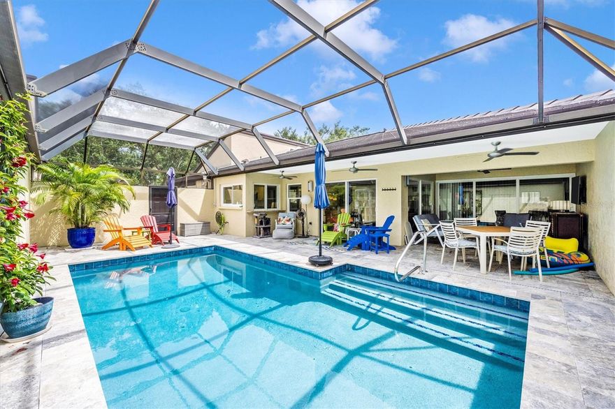 SEASONAL RENTAL (JAN, FEB, MARCH, 2026) – 3905 Glen Oaks Manor Dr, Sarasota, FL 34232
Welcome to your private oasis in the heart of Sarasota! This beautifully furnished villa is nestled within the peaceful and highly desirable Glen Oaks Manor community. This beautifully updated 2 bed, 2 bath villa offers approximately 1,630 sq ft of single-story living with all the comforts of home—just bring your suitcase!

The light-filled interior features a modern, remodeled kitchen with granite countertops and custom cabinetry, updated bathrooms, and a bright atrium that fills the space with natural sunshine. The open layout is perfect for relaxing or entertaining.

Step outside to your private courtyard with a sparkling pool, surrounded by lush landscaping—a true tropical escape right in your backyard.

This fully furnished seasonal rental includes everything you need: stylish living and dining furniture, tasteful décor, kitchenware, and essentials.

Located just off Beneva Road and 12th Street, this peaceful community offers easy access to Sarasota’s finest shopping, dining, medical centers, and Siesta Key beaches.