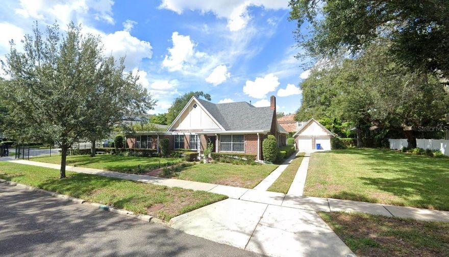 Home is being sold for land value. Oversized double lot on beautiful street in Parkland Estates.