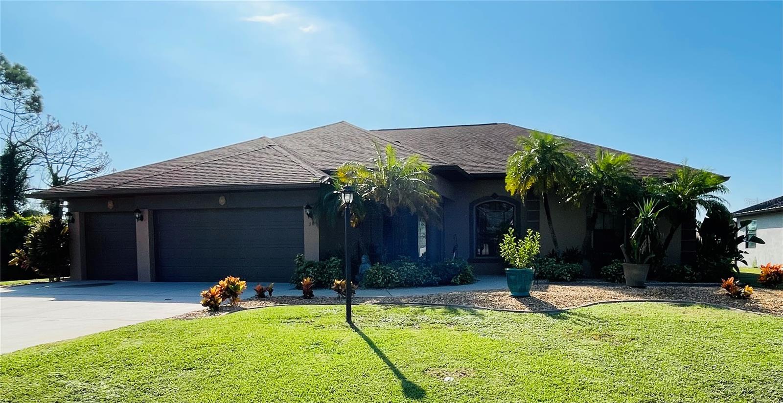 Enjoy your Winter Getaway in this spacious 3 Bedroom, 3 Bathroom, Heated Pool and Spa home. Located in the highly-sought-after community of Rotonda West! Custom built home with luxury upgrades, allowing you to enjoy the Florida lifestyle in comfort. Lush, mature, beautifully maintained landscaping adorns the perimeter of the home. Enter through elegant French doors into the wide entryway that leads to the formal living room. 20 x 20 inch ceramic tiles and coffered ceilings welcome you, and are featured throughout the home. Entertaining is a dream in the open-concept family room, dining area, bar, and elegant kitchen. The living room and dining area feature sliding glass pocketing doors, bringing the outside in! Split bedroom floor plan, perfect for family members and guests. The DESIGNER KITCHEN has finished wood cabinets, granite counters, breakfast bar, stone back-splash. Other key highlights include solar panels for electricity efficiency, recessed light fixtures, ceiling fans, raised-panel interior doors, multiple niches, interior laundry room with washer and dryer, manabloc water system, interior intercom system, interior spa controls, and an indoor bar area. There is 2 Car spaces available in the Garage. The electric heated, pebble texture pool and 4-Person Spa provide relaxation and recreation, along with multiple sitting and lounging areas in the large screened lanai with a sunny south-eastern exposure. The pool area features an outdoor Kitchenette and Bar area. Rotonda West is a deed restricted community featuring 5 golf courses which are open to the public, bike lanes throughout the community, and a nearby community park with tennis courts, pickleball, a picnic pavilion, walking trail, and a playground and park. Enjoying taking advantage of picturesque area beaches, additional challenging golf courses, world-class fishing, great shopping, restaurants, historical light houses and museums, area farmers’ markets, and art fairs. Utilities include Electricity up to $150/mo; Water/Sewer up to $150/mo, Streaming TV's, and Internet Service. One small Dog will be considered, with a Pet Deposit of $300. NO Cats, NO Exceptions. **All based on a 3mos min, or book 6mos to alleviate the 12% Tourist Tax! Tourist Tax of 12% and Departure Cleaning Fee of $175 Additional.