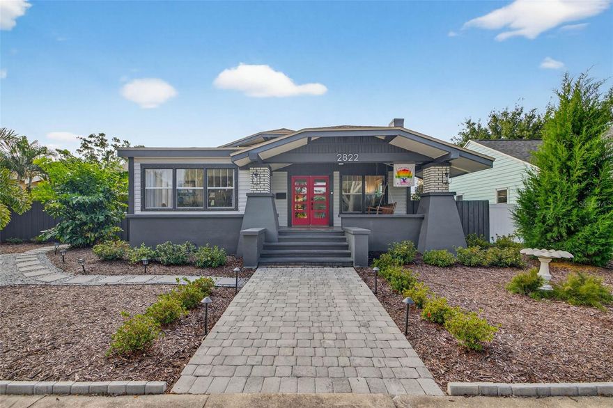 Just off the park down a tree-lined brick street in the highly sought after neighborhood of Historic Kenwood is 2822 Burlington Avenue.  This 1925 Craftsman Bungalow has been thoughtfully reinvented and is unmatched with its design and beauty.  As you approach the home you are greeted by a beautifully landscaped award winning yard and a gracious front porch which still boasts its original Cuban tile.  

While entering the home the tone is immediately set as a classically updated home with coffered ceilings, original details and LVP flooring throughout.  The living room graces itself with a wood burning fireplace accentuating the original inset cabinetry.  Adjacent to the living room is a formal dining space for those celebratory gatherings with your loved ones. Just off the dining area is a sun-drenched sitting room overlooking the front yard which would make for a beautiful reading nook.  Beyond the formal dining is your spacious chef's kitchen with a nine foot leather quartzite center island. Plenty of room for entertaining while you prepare dinner with easy access to the wet bar. Flowing off the kitchen is an adjoining scullery for added storage and laundry room. 

And because we know you want more... double the size of your kitchen by opening the glass retractable wall to a screened-in Florida room. Perfect for indoor/outdoor entertaining. To the west of the home are two equally sized bedrooms with a beautiful shared bath and plenty of storage, convenient for guests as it provides privacy from the rest of the home.  In the rear of the property is a third bedroom and the primary with its own stunning ensuite and walk-in closet.  The primary bathroom was carefully designed as you can decide if you wish to shower inside or out depending on your mood. The fourth bedroom is currently being utilized as a media room. 

Situated on this elegant oversized lot is a new heated saltwater pool and hot tub with ledge seating and waterfall features. Adding to this tropical oasis, down the path of gorgeous pavers you will find fire pit seating and a garden all surrounded by mature palms to ensure total privacy. Plenty of room for your car as it has covered parking off the alley.  

Don't miss out on owning this "One Of A Kind" Historic Kenwood luxury home.