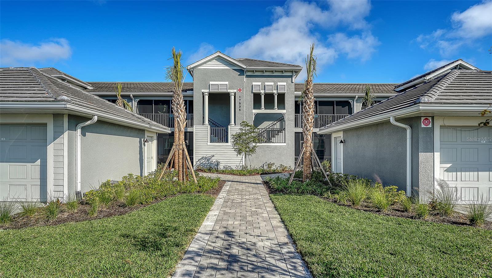Gorgeous professionally decorated Arabella II end unit on the first floor in the premier gated Golf Community of Wellen Park Golf & CC. This clever open floor plan is the largest of the Veranda Homes featuring 1,569 sq. ft. of well thought out living space, 1,886 including both screened in lanai's located at the front of the condo and the back. This home offers a den with a desk and a queen size sofa bed that can be used as an office or additional guest quarters. This stunning condo has been professionally decorated with fine furnishings and a soothing color pallette. Master bedroom features an en-suite bath with double sinks walk-in shower and closets. Guest room is located at the front of the home for privacy and offers a queen bed. This home is well stocked with all the comforts of home. Enjoy morning coffee and evening meals from your screened in lanai. Plenty of room to Entertain family and guests as you enjoy hours of entertainment watching players navigate this new and exciting Gordon Lewis designed 18- Hole Championship Golf Course! Just a short walk to the Tiki -bar for a bite and refreshments. 1 car garage offers easy access for your clubs. Experience resort style living in Wellen Park's newest golf Community! Amenities include: TIKI- BAR WITH POOLSIDE FOOD & BEVERAGE SERVICE, FITNESS CENTER, RESORT STYLE SWIMMING POOL, THREE SATELLITE POOLS, TENNIS AND BOCCE COURTS AND MORE! Golf Membership transfer available. $65.00 monthly min. expenditure is required at the on-site Tiki Bar/Restaurant (Alcohol Excluded). Easy access to I-75, shopping, dining, Farmers market, live music and more in downtown Wellen Park. Close proximity to the Cool Today Atlanta Braves Stadium, gulf beaches and downtown Venice, THIS FURNISHED PROPERTY IS AVAILABLE FOR A LONG OR SHORT TERM RENTAL- All utilities paid with monthly cap. Includes WIFI, cable and electricity.