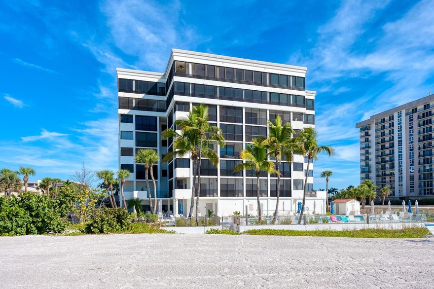 Treat yourself to the good life on famed Lido Key in this updated beach side condo with a view of the Gulf, secure under building parking & storage and on-site management.  Lido Surf & Sand is conveniently located between the Ritz Carlton Residences and the stunning new Rosewood Residences (where prices start at 7 million) and just a short saunter to St Armands Circle where you will find world class shopping and dining. In case you want to roam a bit further, you can always hop on the free Bay Runner Trolley that runs from Lido Key to downtown Sarasota!  When you want to stay closer to home, you will enjoy the beautiful newly renovated amenities that Lido Surf & Sand has to offer, including but not limited to gulf front heated swimming pool & spa, poolside grills, a tropical dining portico, sauna, fitness center and shuffleboard, not to mention the sprawling recently renourished white sand beach! The nature preserve directly across the street offers kayaking, paddle-boarding, fishing, nature trails and picnicking facilities.  The enclosed lanai is conveniently outfitted with a murphy bed to accommodate guests. Lido Surf & Sand's prime location, luxurious upgrades and resort style amenities offer you a lovely blend of comfort and convenience at a truly affordable price in today's market.