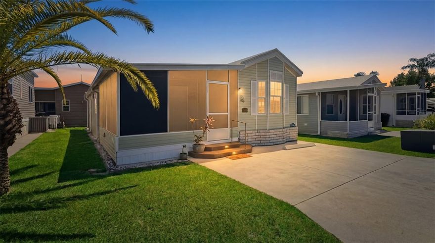 LOW HOA + RESORT AMENITIES = FLORIDA DREAM LIFE, LIVE WHERE OTHERS VACATION!Welcome to Emerald Pointe RV Resort, a highly sought-after gated 55+ community in Zephyrhills offering the perfect Florida lifestyle! This 2 Bedroom / 2 Bathroom manufactured home is located in one of the most desirable resort-style communities in the area, known for its beautifully maintained grounds, paved streets, and unbeatable amenities.

Enjoy a community designed for comfort and convenience with paved and curbed roads, a friendly neighborhood atmosphere, and an active social calendar filled with daily activities and special events. Emerald Pointe features a stunning 10,000 sq ft clubhouse, complete with a kitchen, stage, library, fitness room, billiards room, laundry facilities, and more.

Relax year-round in the large heated swimming pool and spa, or spend your evenings at the outdoor pavilion featuring a TV, grilling station, gas fire pit, and seating areas—perfect for gatherings and community events. Additional amenities include championship shuffleboard courts, a leash-free fenced dog park, and a scenic 1.5-mile interior walking/biking loop surrounded by natural preserves, ponds, and Florida wildlife.

One of the best features of Emerald Pointe is the LOW POA FEE of ONLY $125/month, which includes lawn care, water, sewer, trash service, and recycling—making ownership both affordable and stress-free.

Conveniently located near shopping, restaurants, medical facilities, and local attractions, plus an easy drive to Tampa, Clearwater beaches, and Orlando theme parks.

Whether you're looking for a full-time residence or a seasonal getaway, this home offers the perfect opportunity to own in one of Zephyrhills’ most desirable resort communities. Schedule your showing today!