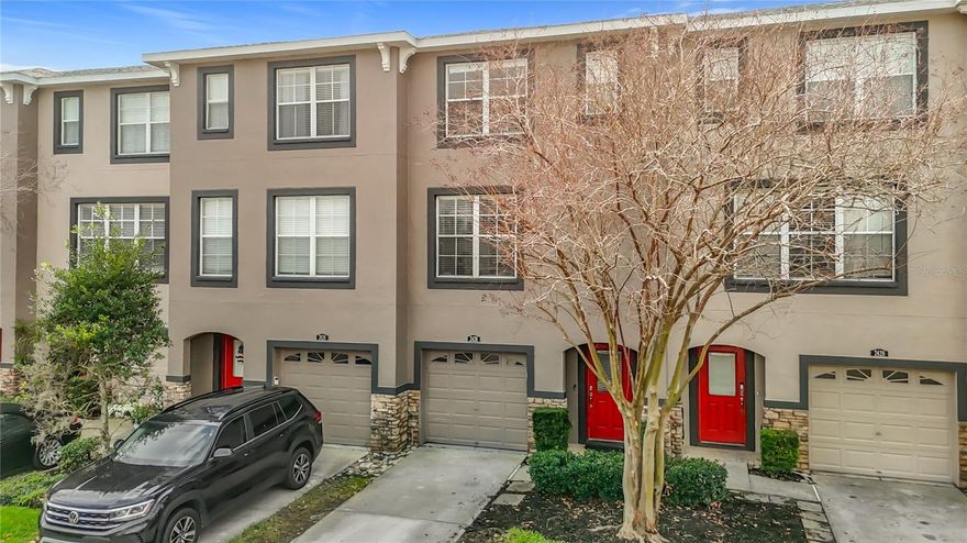 One or more photo(s) has been virtually staged. Three-Story Townhome: Modern Comfort & Versatility
Step into this beautifully designed three-story townhome, offering four spacious bedrooms and four full bathrooms—each floor features its own private bedroom and bath, ensuring comfort and privacy for every resident.
First Floor:
Enjoy the flexibility of a guest suite, gym, rec room or a second family room, complete with a full bath and elegant luxury vinyl plank flooring. This space adapts to your lifestyle, whether you’re hosting visitors or creating a cozy retreat for family.
Second Floor:
The main living area welcomes you with an open-concept kitchen, featuring granite countertops, stylish glass and porcelain backsplash, a breakfast bar, and solid wood cabinets. The living and dining area, adorned with luxury vinyl plank flooring and large windows, is bathed in natural light, creating a warm and inviting atmosphere.
Third Floor:
Escape to the primary retreat, where you’ll find an ensuite bathroom with a separate tub, walk-in shower, and a spacious walk-in closet. Expansive windows fill the room with sunlight, making it a serene haven for relaxation.
Residents enjoy access to a sparkling pool and benefit from exterior and grounds maintenance, ensuring a carefree lifestyle. Close to shopping and dining, easy interstate access.