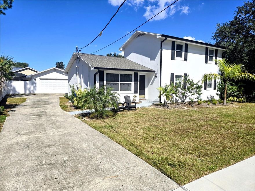 Prime Tarpon Springs Rental—Experience the ultimate Gulf Coast location! Can be either a 6 month or 12 month lease. This home can come fully furnished. You'll be living just half a mile from Sunset Beach and 2.2 miles from Fred Howard Park/Beach. This charming Old Tarpon Springs community offers an abundance of local entertainment, fine dining, water sports, and spectacular sunsets. Enjoy the freedom of no deed restrictions and plenty of space to park a boat, RV, or motorcycle. This home has a huge Yard!!
The home itself features a new roof (2021), an open floor plan. The updated kitchen boasts granite countertops, stainless steel appliances, and deep-drawer cabinetry. It includes a downstairs primary bedroom, two bedrooms upstairs, and completely updated bathrooms (showers, no tubs). A very large screened-in lanai extends the living space outdoors. This is your chance to rent a beautifully updated home in an unbeatable location.