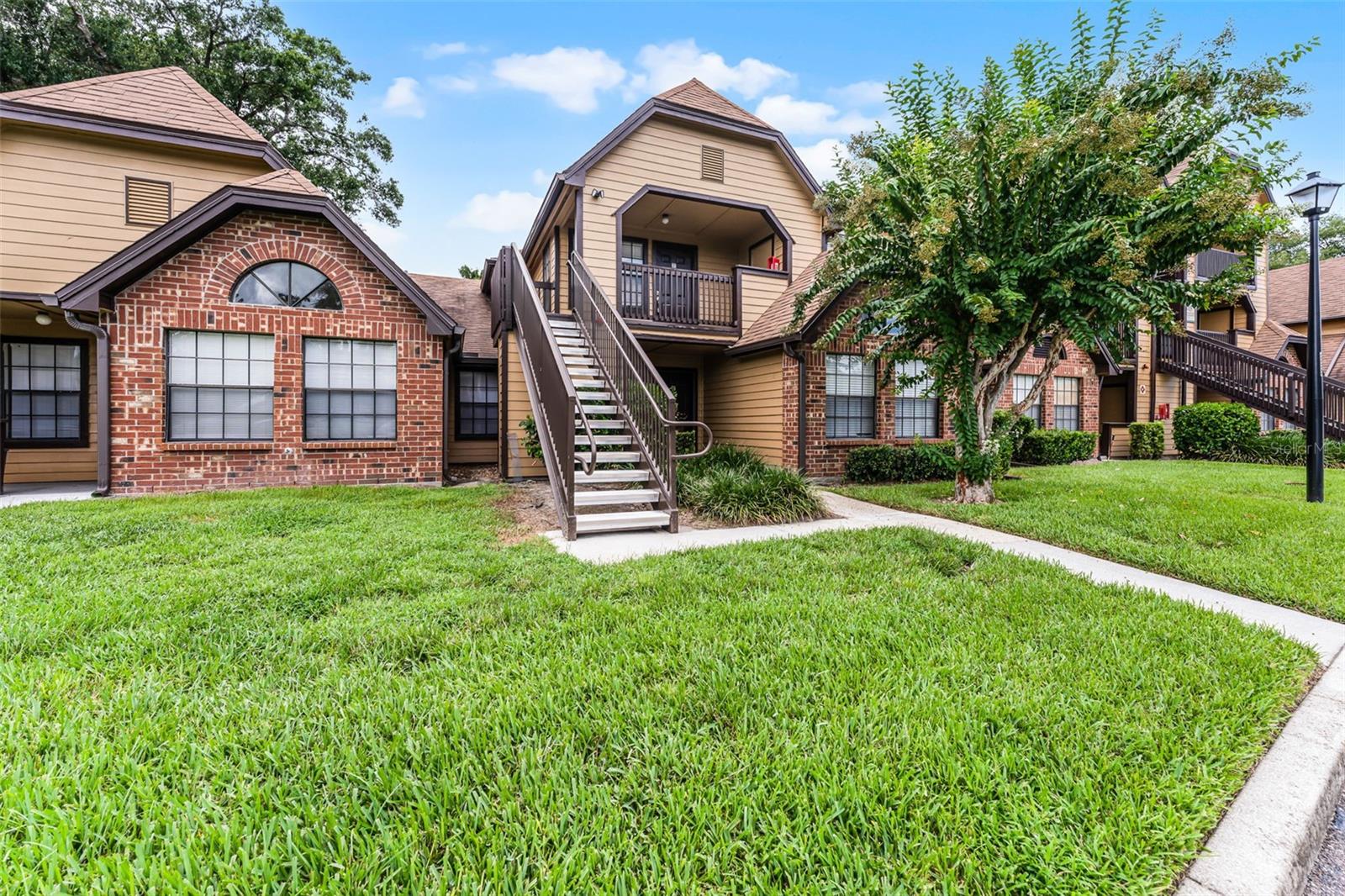 Don’t miss this private and updated 1-bedroom, 1-bathroom condo in the gated Lakewood Park community, located directly across from Altamonte Mall in Altamonte Springs, Florida. This second-floor corner unit offers no neighbors beside or above and features a private stairway entry, a spacious balcony, and an exterior storage closet.
Inside, you'll find 710 square feet of living space with laminate plank flooring throughout (no carpet) and fresh interior paint. The vaulted ceilings and large side window bring in natural light, making the living and dining areas feel open and bright. The kitchen is fully equipped with a refrigerator, range, microwave, dishwasher, garbage disposal. The master bedroom features crown molding, a walk-in closet, and a ceiling fan. There’s also a linen closet just outside the bathroom.
Residents enjoy valet trash service, ample parking, and full access to community amenities including two pools with heated spas, a lakeside clubhouse, a fitness center, tennis courts, sand volleyball, picnic areas, and available boat/RV storage. Lake Orienta’s boat ramp is less than half a mile away.
This ideal location is minutes from I-4, AdventHealth Altamonte, Crane’s Roost Park, Publix, and just 10–15 minutes from Downtown Orlando, Winter Park, Longwood, and Lake Mary. Perfect for investors, first-time buyers, or anyone seeking low-maintenance living in a central location.
Lakewood Park is the most well maintained condo community in all of Altamonte. Perfect for young professionals and first time home buyers.