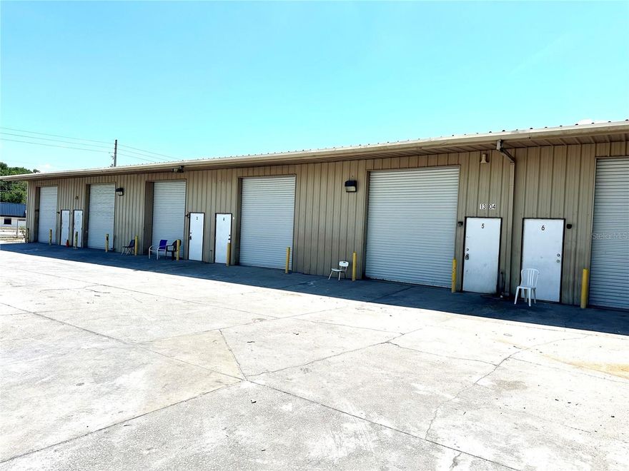 Welcome to your next industrial space! This spacious warehouse, conveniently located at the bustling intersection of Orange Blossom Trail and 22nd St, offers an array of options to suit your business needs.

Location: Nestled on the corner of Orange Blossom Trail and 22nd St, this property enjoys high visibility and accessibility, making it ideal for various industrial ventures.

Space Available: Ranging from 1100 to 6480 square feet, each unit comes with its own restroom, ensuring convenience for your workforce. Suite 5 even boasts a small office within the warehouse, perfect for administrative tasks.

Amenities:

Large warehouse bay doors for easy loading and unloading of goods.
Very high ceilings providing ample vertical storage space.
Each unit equipped with its own restroom for added convenience.
Property is completely fenced, ensuring security for your operations.
Lease Details:

Rent: $1500 per month plus utilities and sales tax for standard units.
Special offer: Enjoy one month free rent with a 2-year lease, or two months free rent with a 3-year lease.
Suite 5: Available for $1700 a month, inclusive of the office space.
Parking: Each 1100 square feet unit includes two dedicated parking spaces, ensuring easy access for employees and visitors alike.

Don't miss out on this prime industrial opportunity! Contact us today to schedule a viewing and secure your space in this thriving industrial hub.